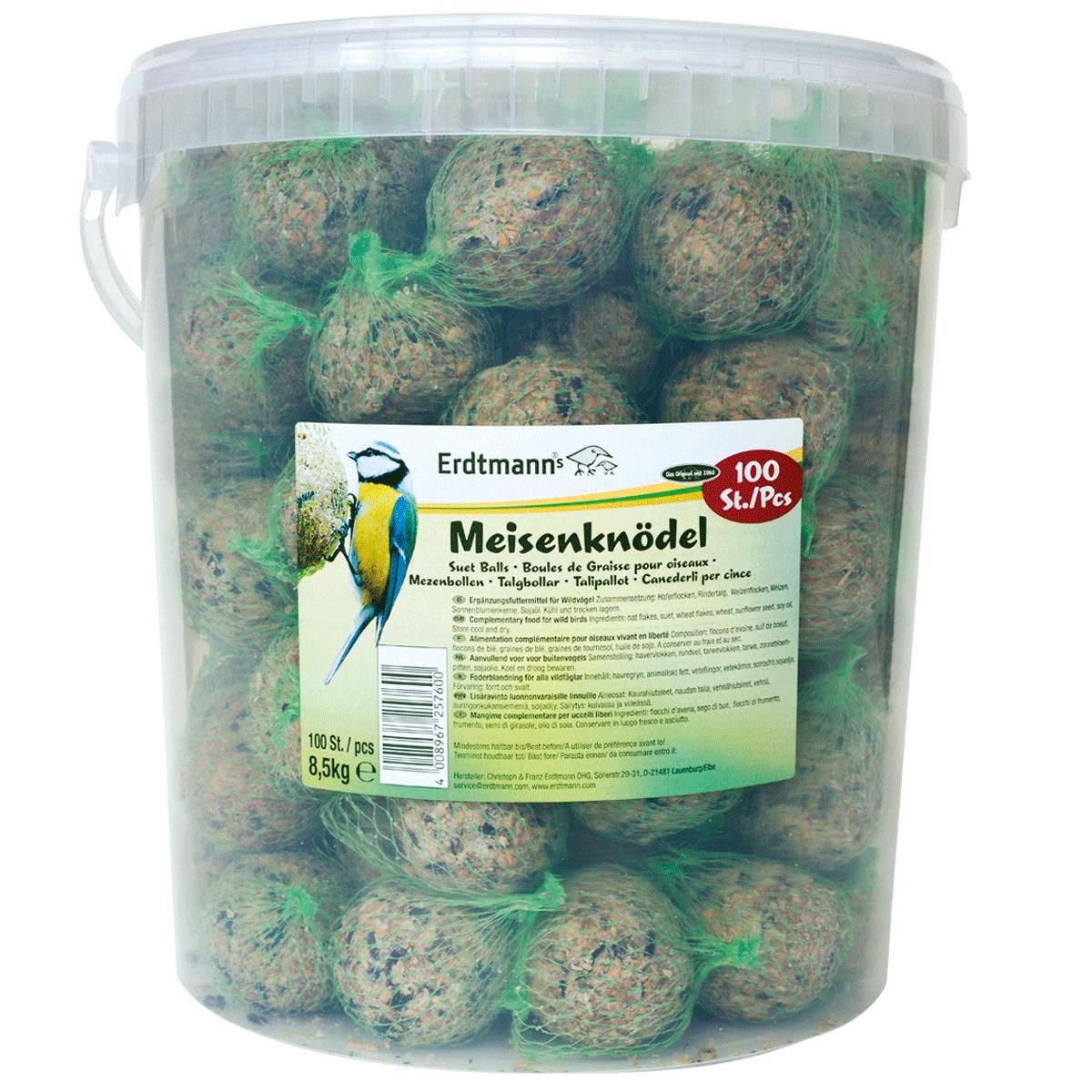 Erdtmanns Meisenknödel im Eimer 100 Stk.