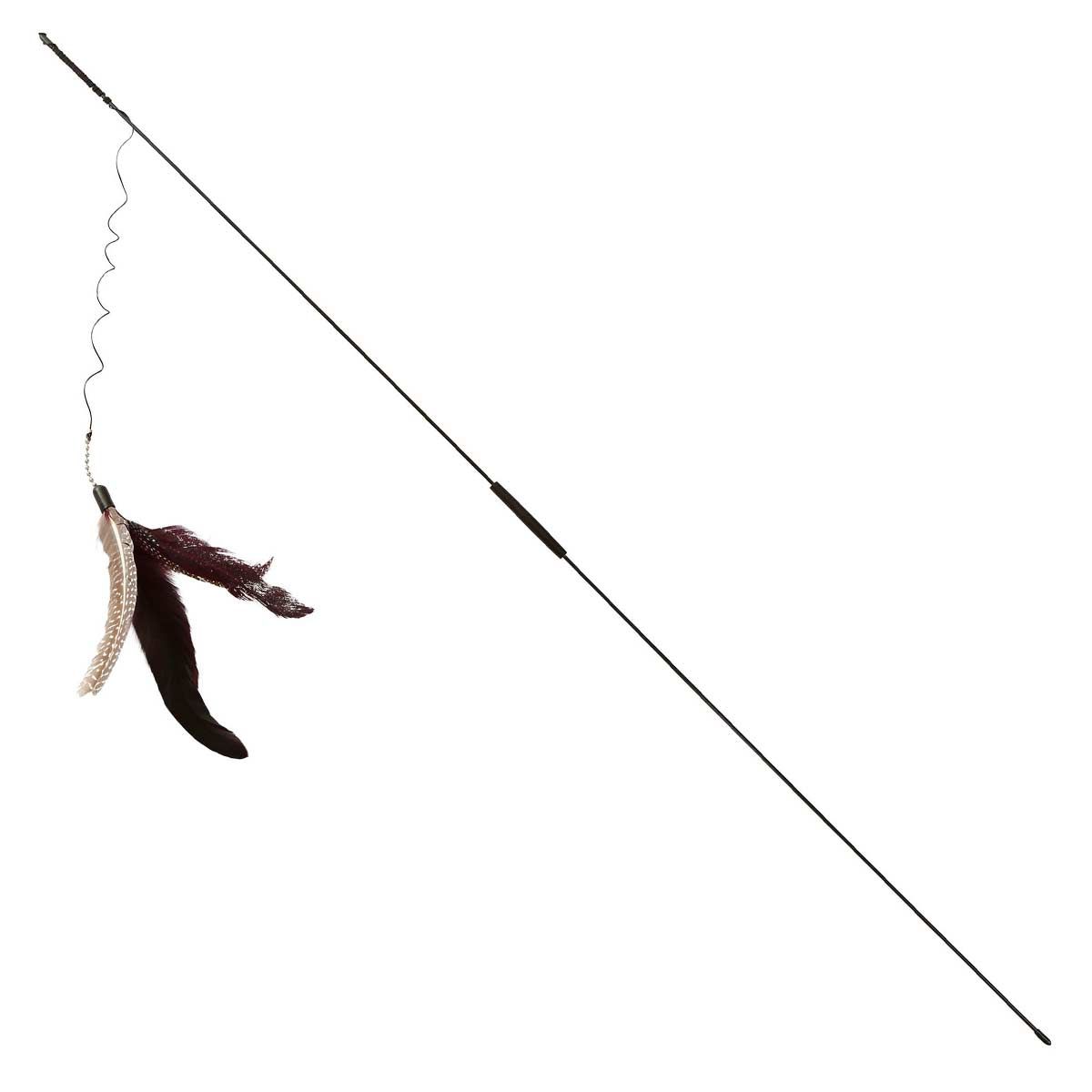 Kerbl Canne à pêche pour chats XXL avec 3 pendentifs plumes, 95 cm