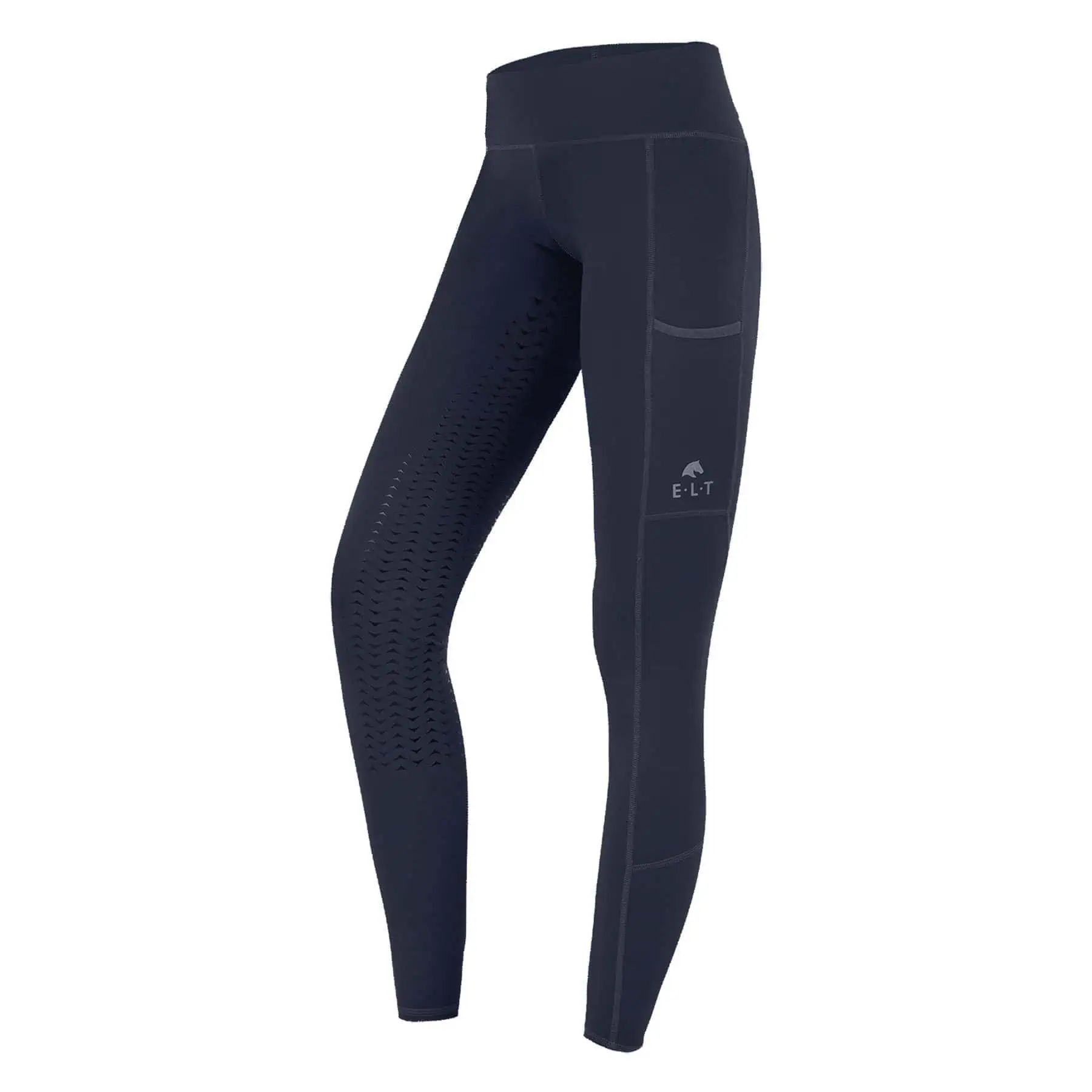 Legging d'équitation ELT Ella à fond intégral silicone, bleu nuit 164