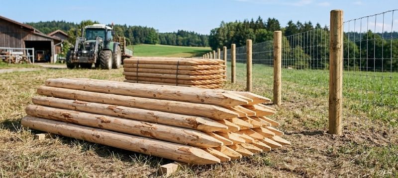 Poteaux et piquets en bois