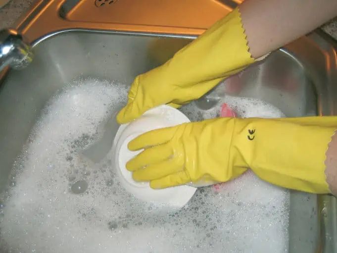 Gant ménager Kerbl PROTEX en latex, jaune, doublure coton velours, taille 10