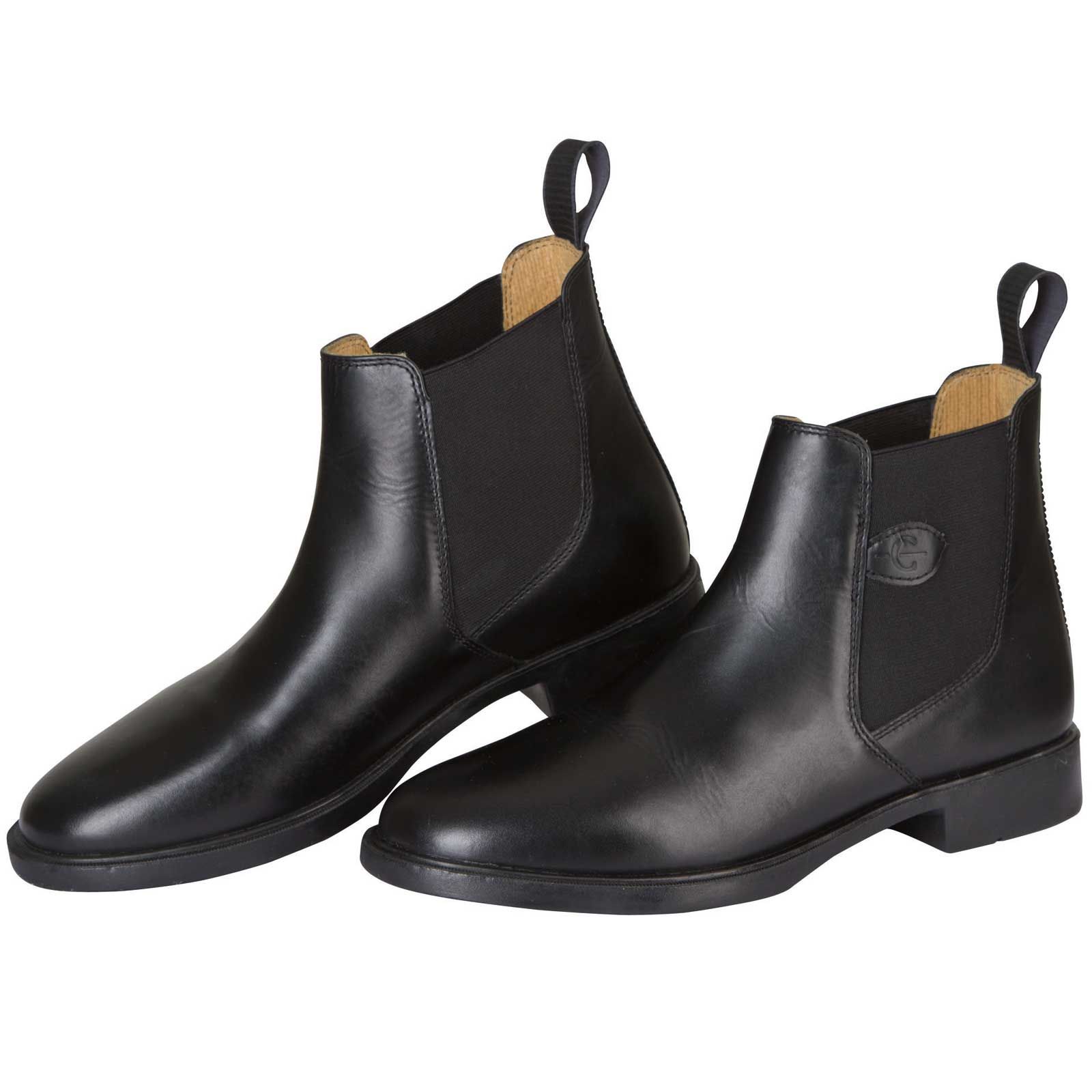 Covalliero Classic lovaglócsizma sima bőrből, gumibetéttel, fekete 41