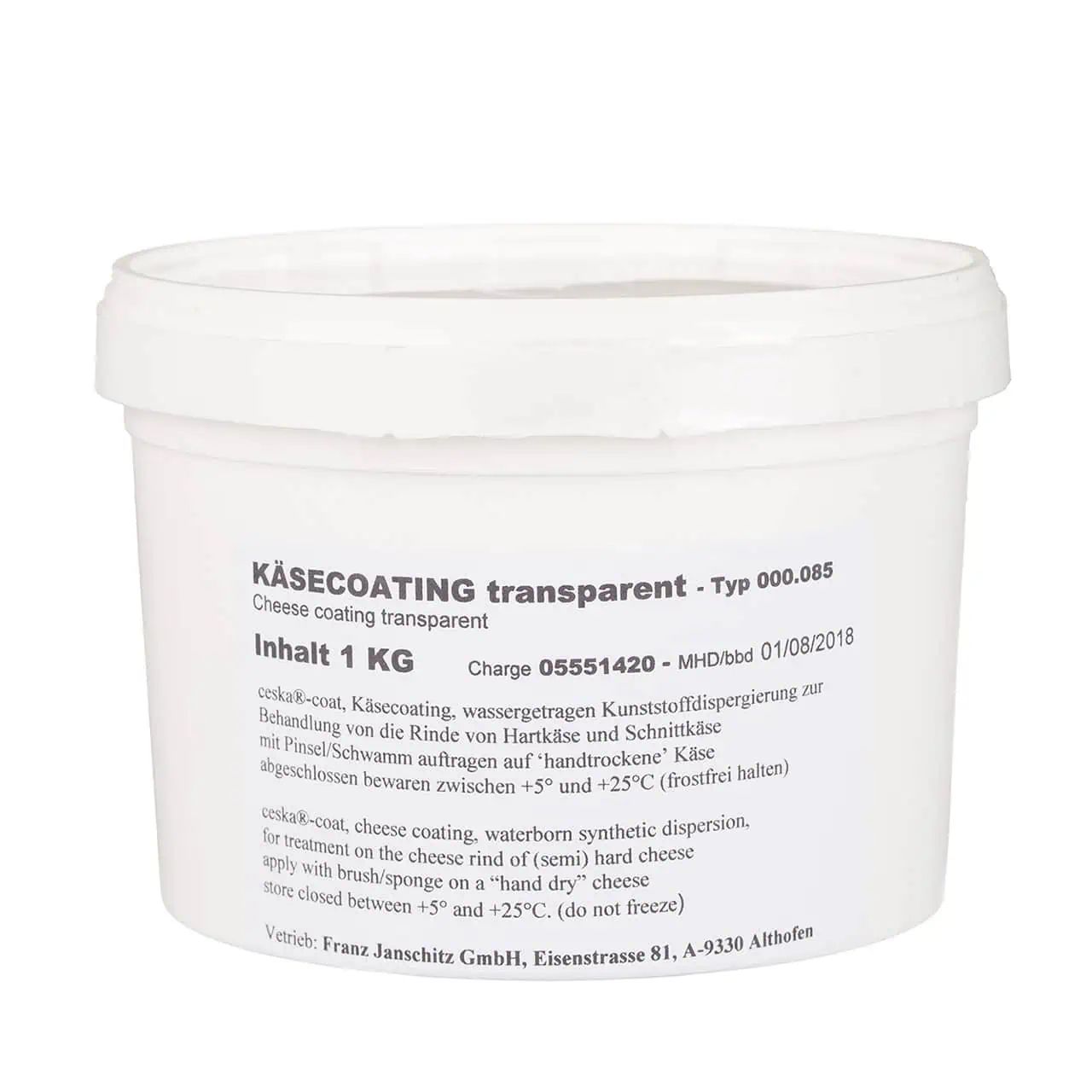 Milky Cheese coating transparent 1kg