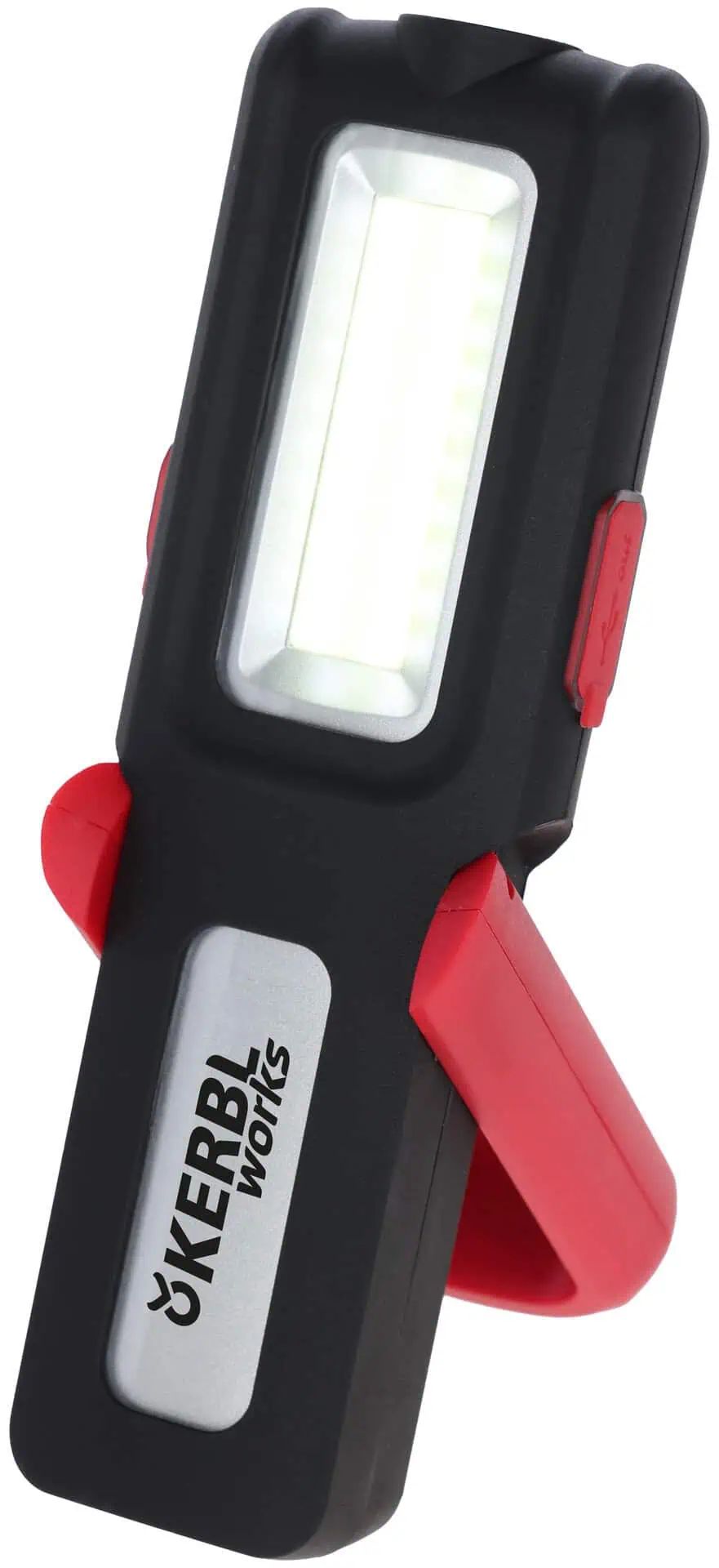 Kerbl LED-arbetslampa WorkFire 350, uppladdningsbar, sidovy