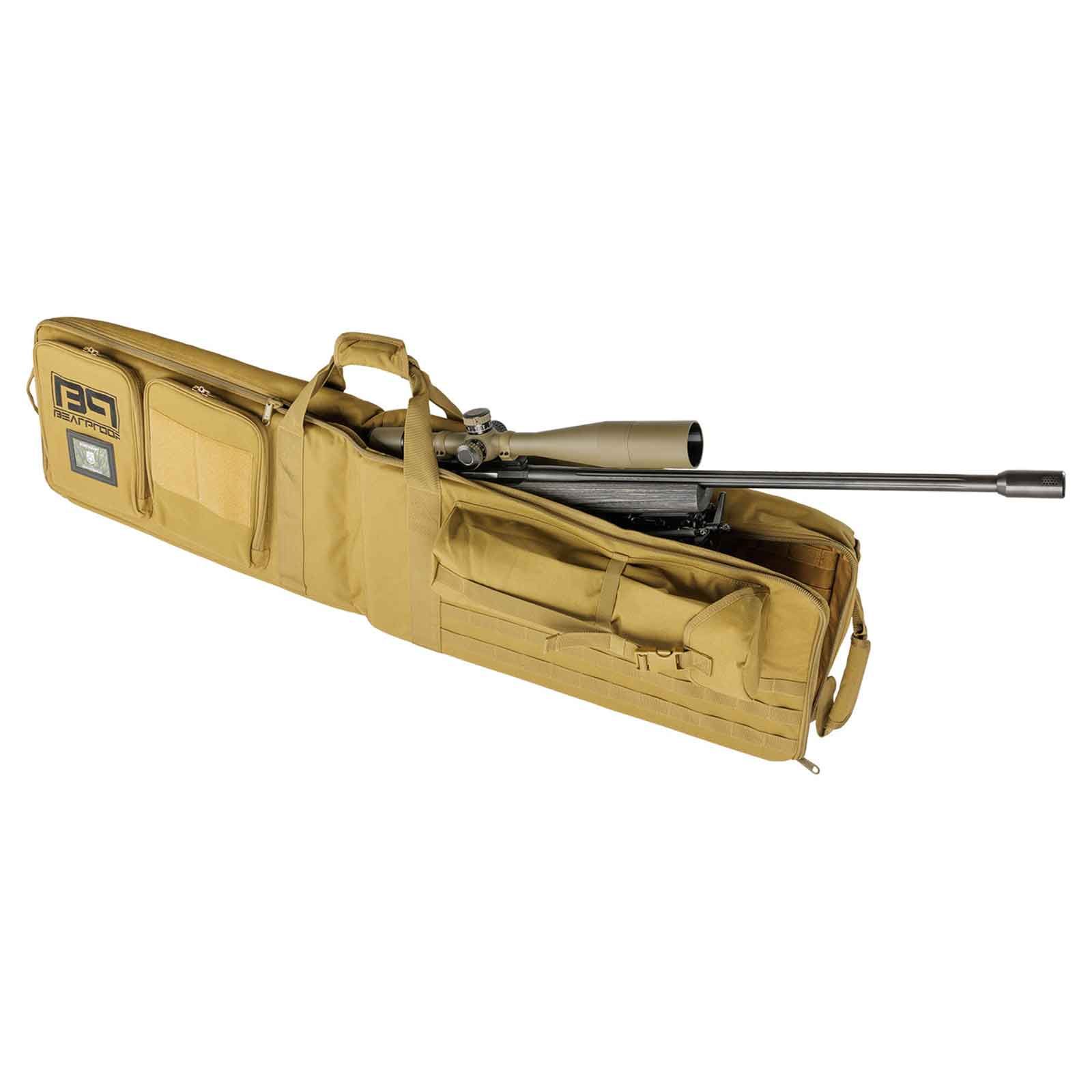 Bearproof Opti Drag Bag Waffentasche gepolstert, ca. 135 cm, im Einsatz