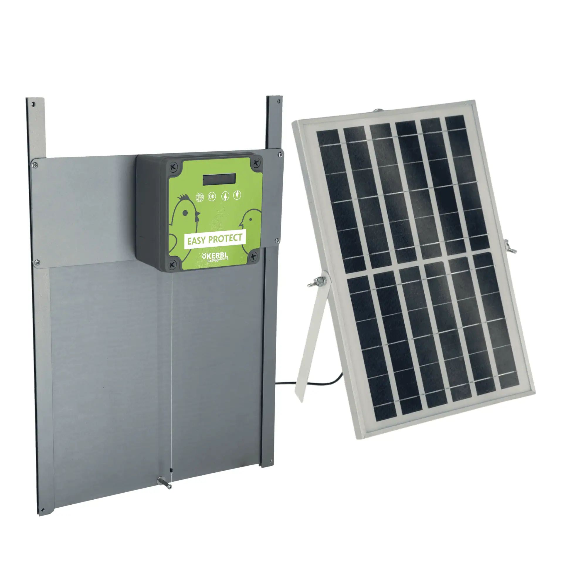 Porte Poulailler Automatique Solaire - Trappe Programmable Avec Ecran LCD Et Anti-Pincement
