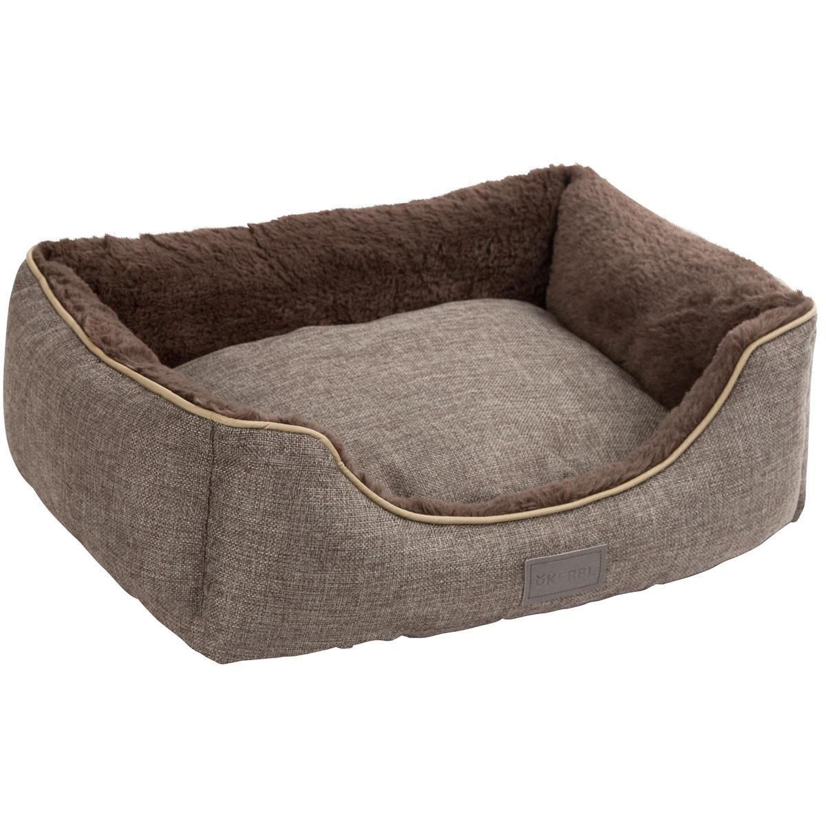 Kerbl Kuschelbett Samuel für Hunde und Katzen, mit Plüschbezug, waschbar, 60 cm