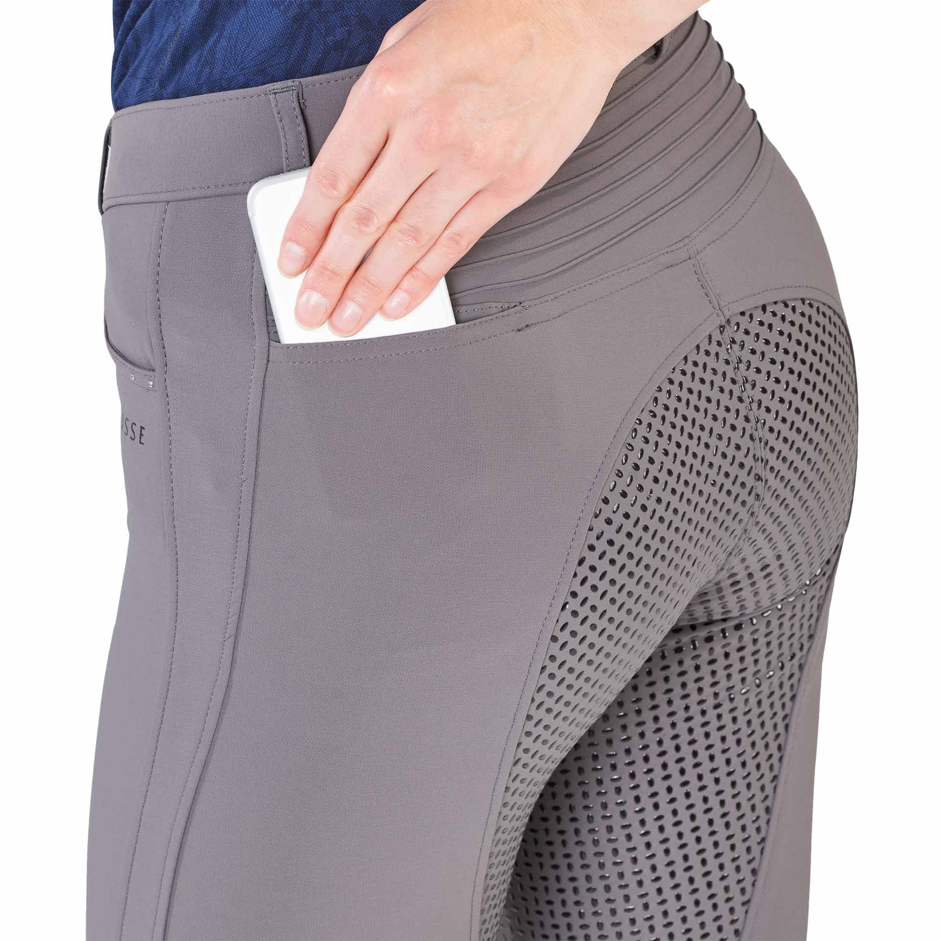 BUSSE Pantaloni da equitazione MADEIRA II, fondello integrale grip, dettaglio, tasca