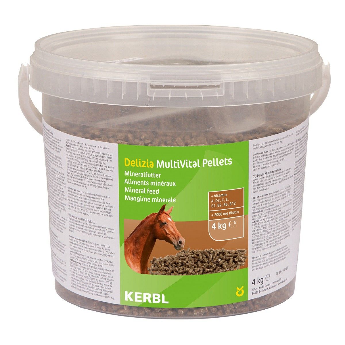 Kerbl Delizia MultiVital Pellet kiegészítő takarmány 4 kg