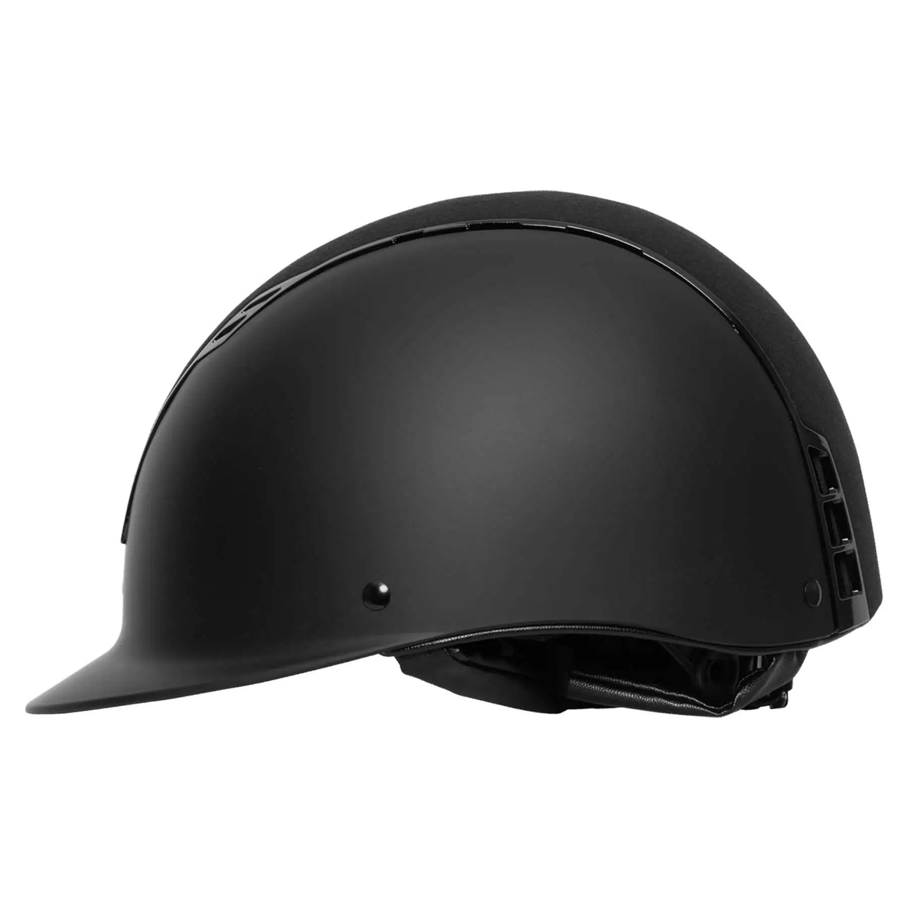 SWING Casque d'équitation H22 avec système de réglage, noir mat/velours, vue de côté