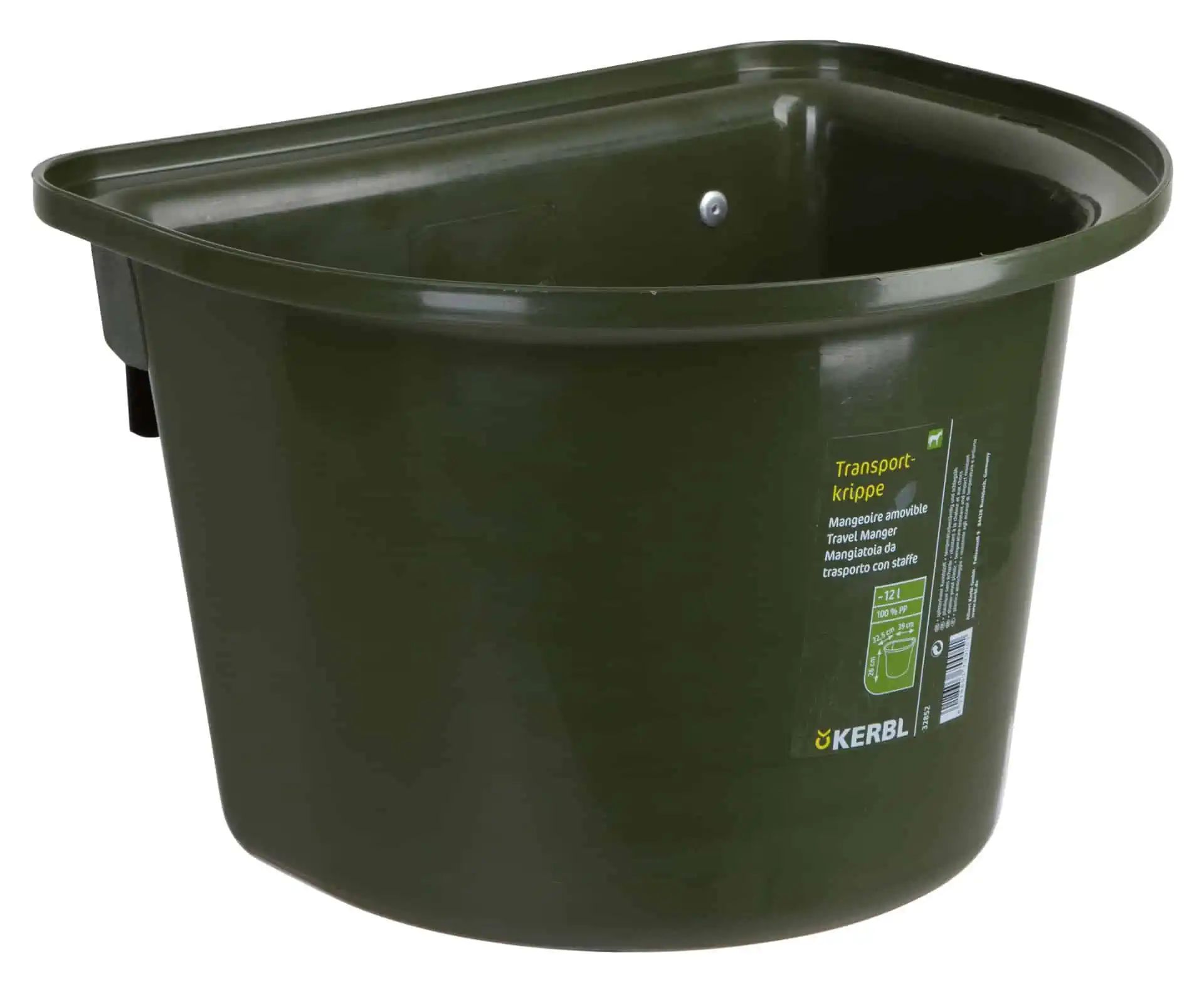 Kerbl Mangeoire de transport avec crochet, 12 l plastique