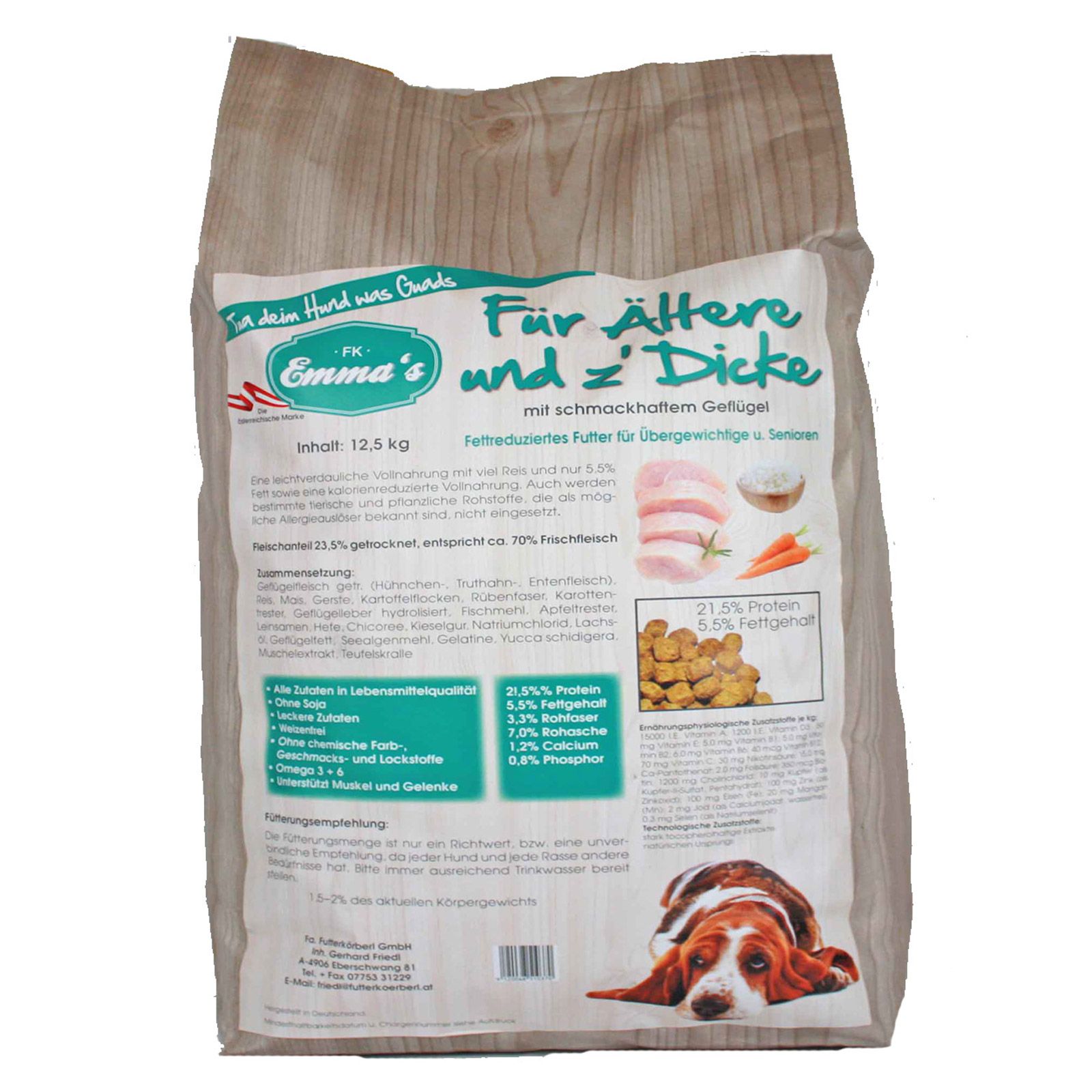 Emmas Hundefutter Ältere & Z´dicke Senior 12,5 kg