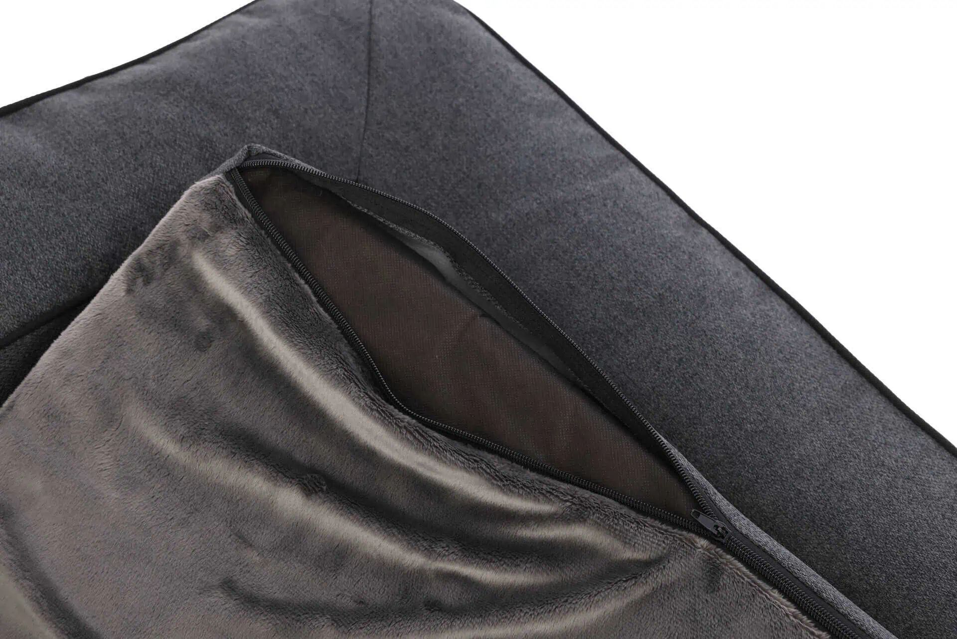 Kerbl Pet Dog Bed Platin Ortho, Orthopaedic Snugly Bed, detail view, cover