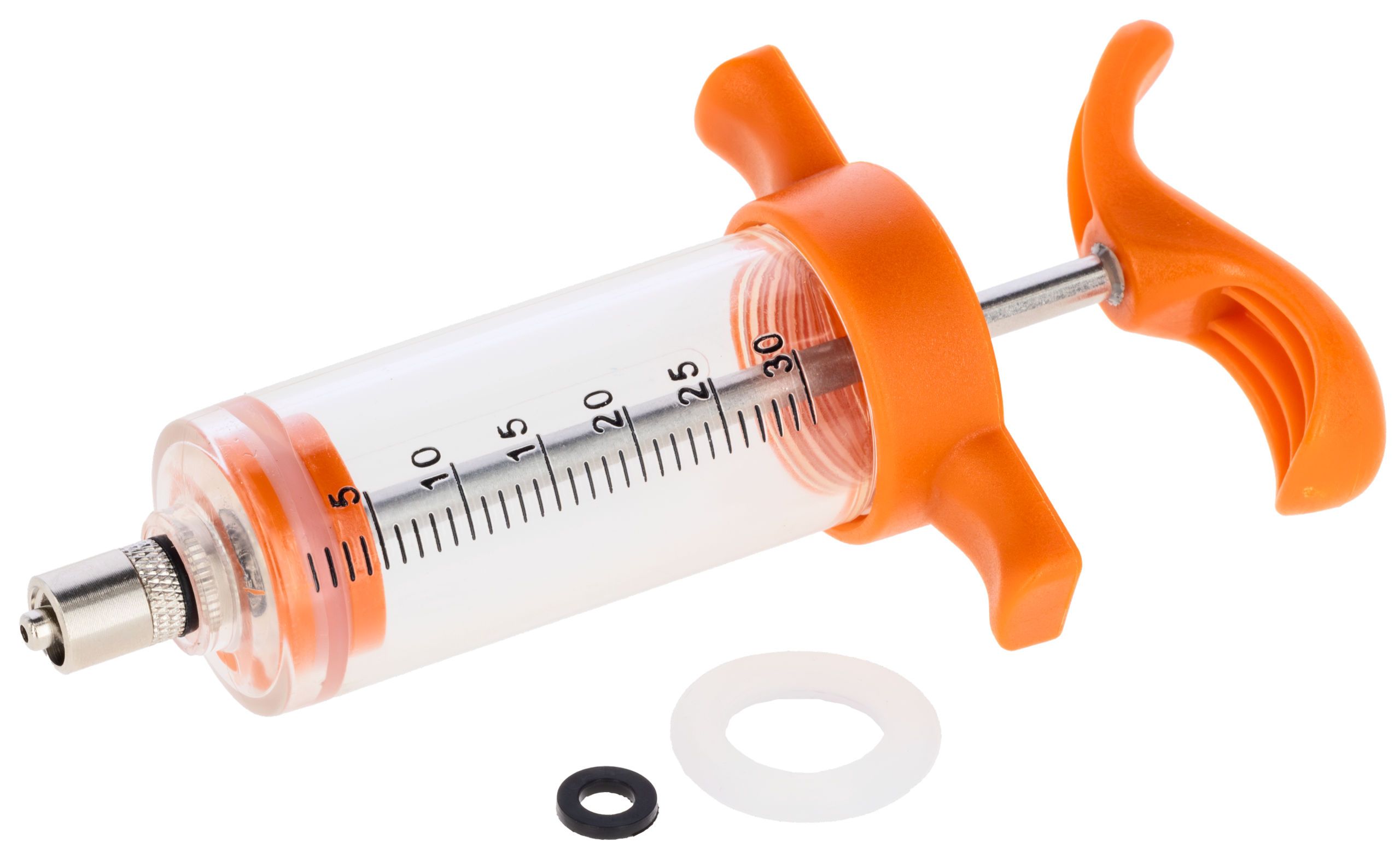 Kerbl Dosing Syringe Luer-Lock with Scale, Orange, Break-Proof and Boilable, what's included