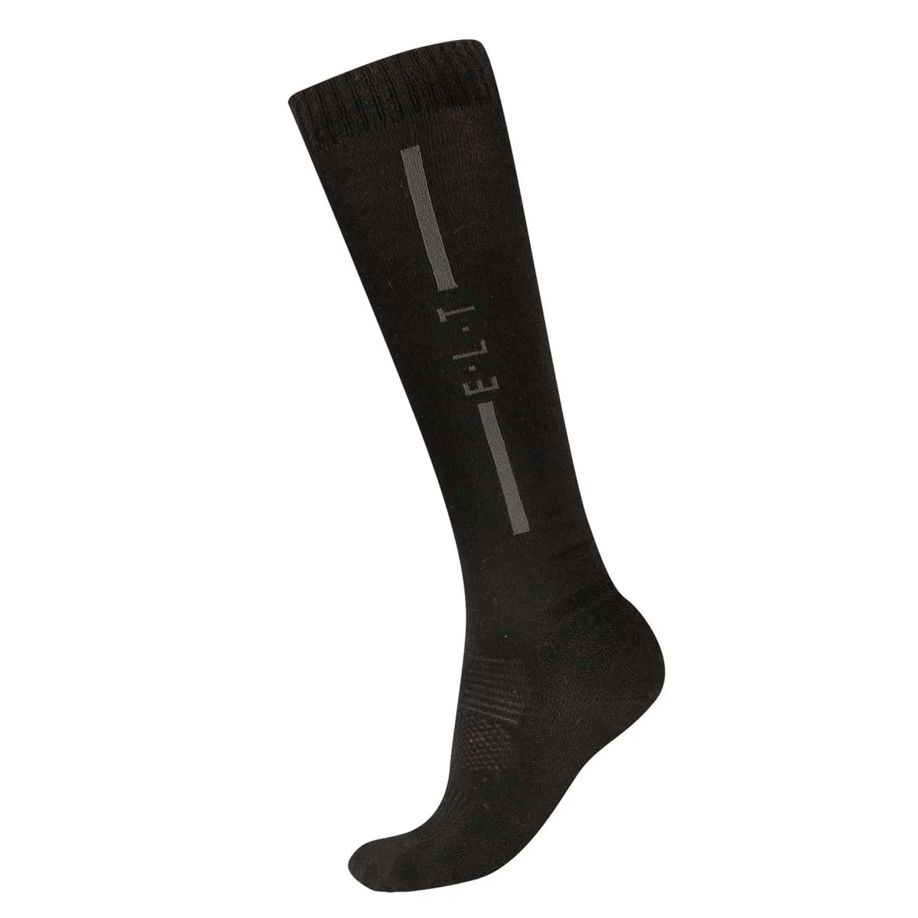 ELT Reitsocken Merino, unisex – atmungsaktiv & geruchsreduzierend, schwarz 43-46