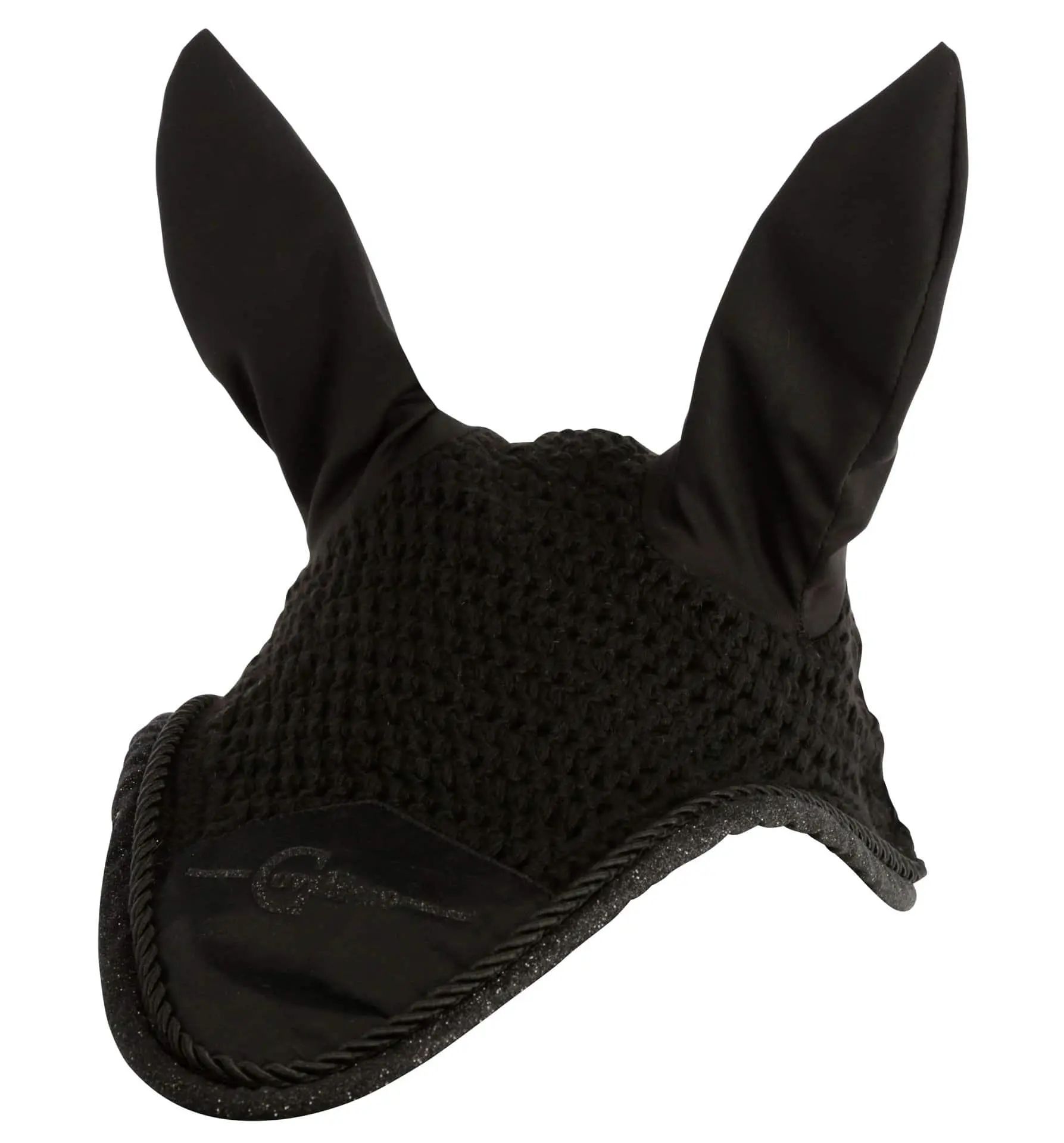 Covalliero Fliegenhaube Empara Cob/Full, gehäkelt, mit Glitzerapplikationen