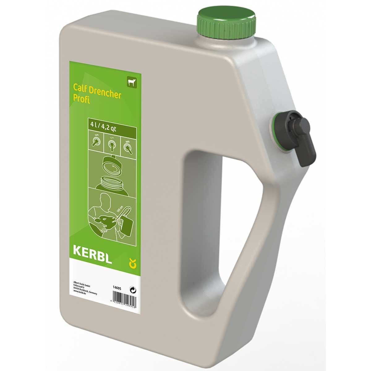 Kerbl Bouteille Calf Drencher Profi 4 Litres avec Sonde Flexible pour Veaux