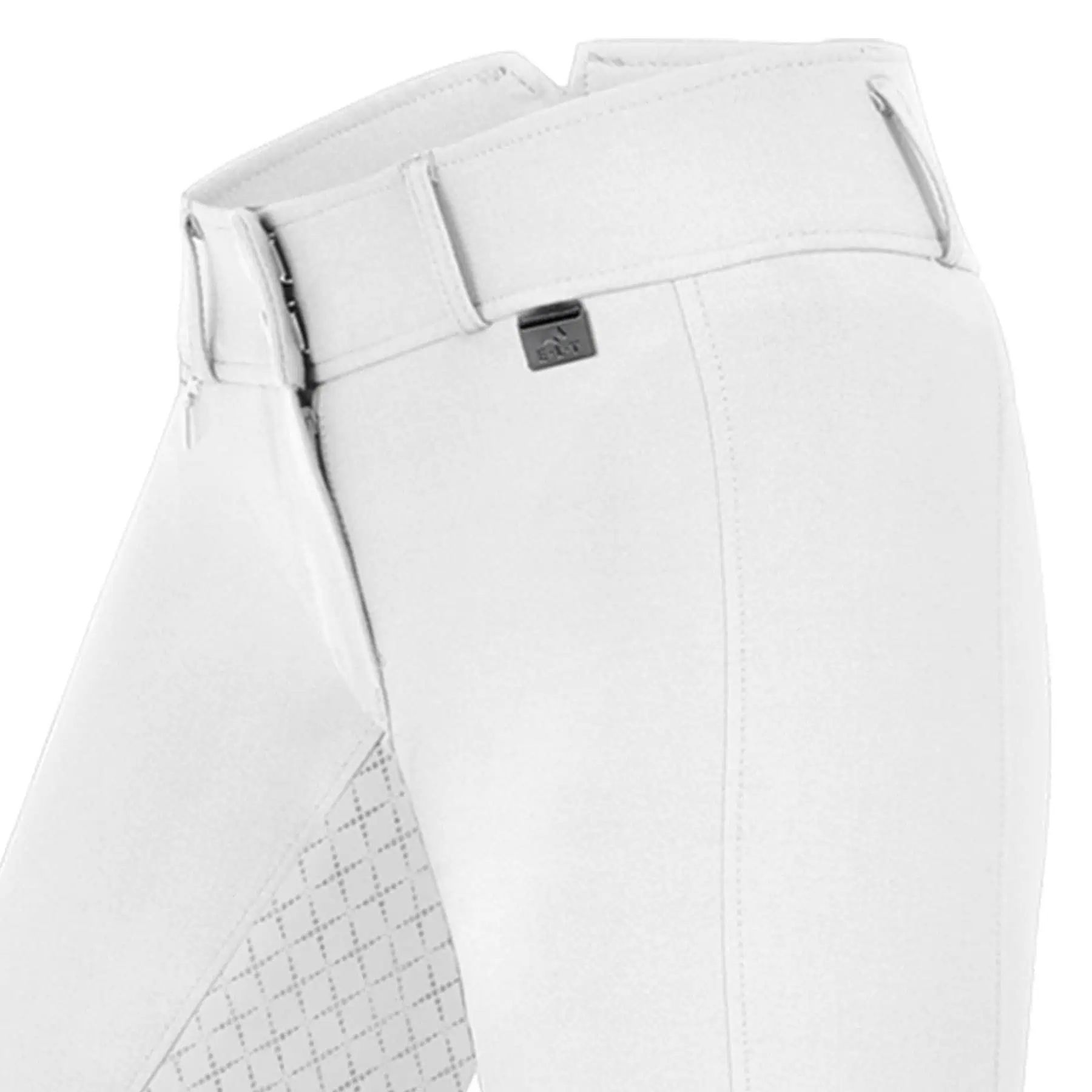 ELT Reithose Micro Sport Silikon High Waist, Vollbesatz, weiß, 46