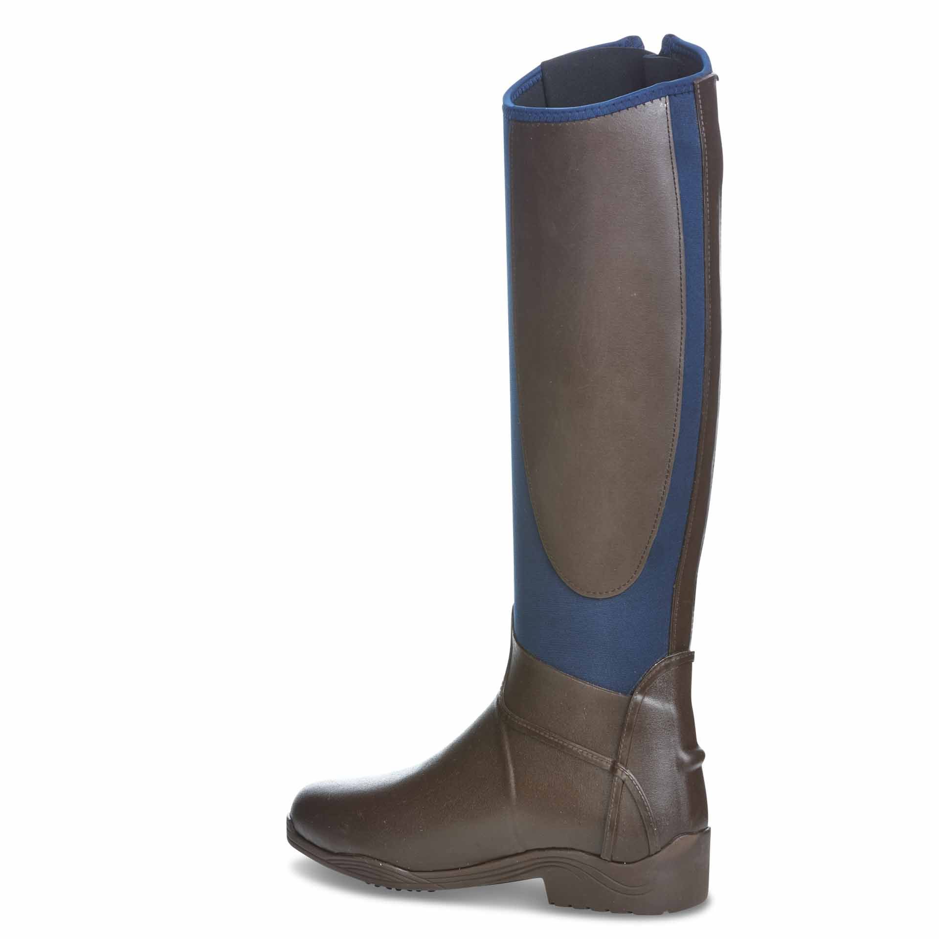 Boots d'équitation mud BUSSE CALGARY, marron/navy, robustes et imperméables, vue de côté
