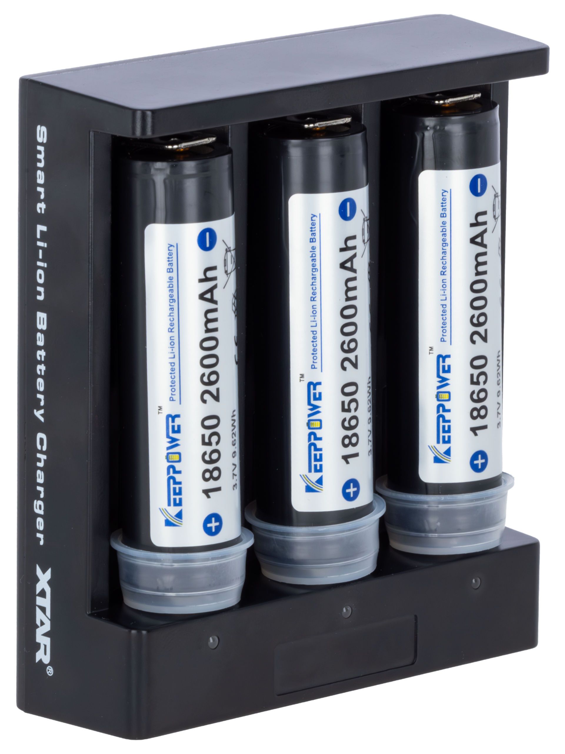 Batterieladegerät, AA/AAA Batterie, wiederaufladbar, Batteriepack, Dreier-Ladegerät