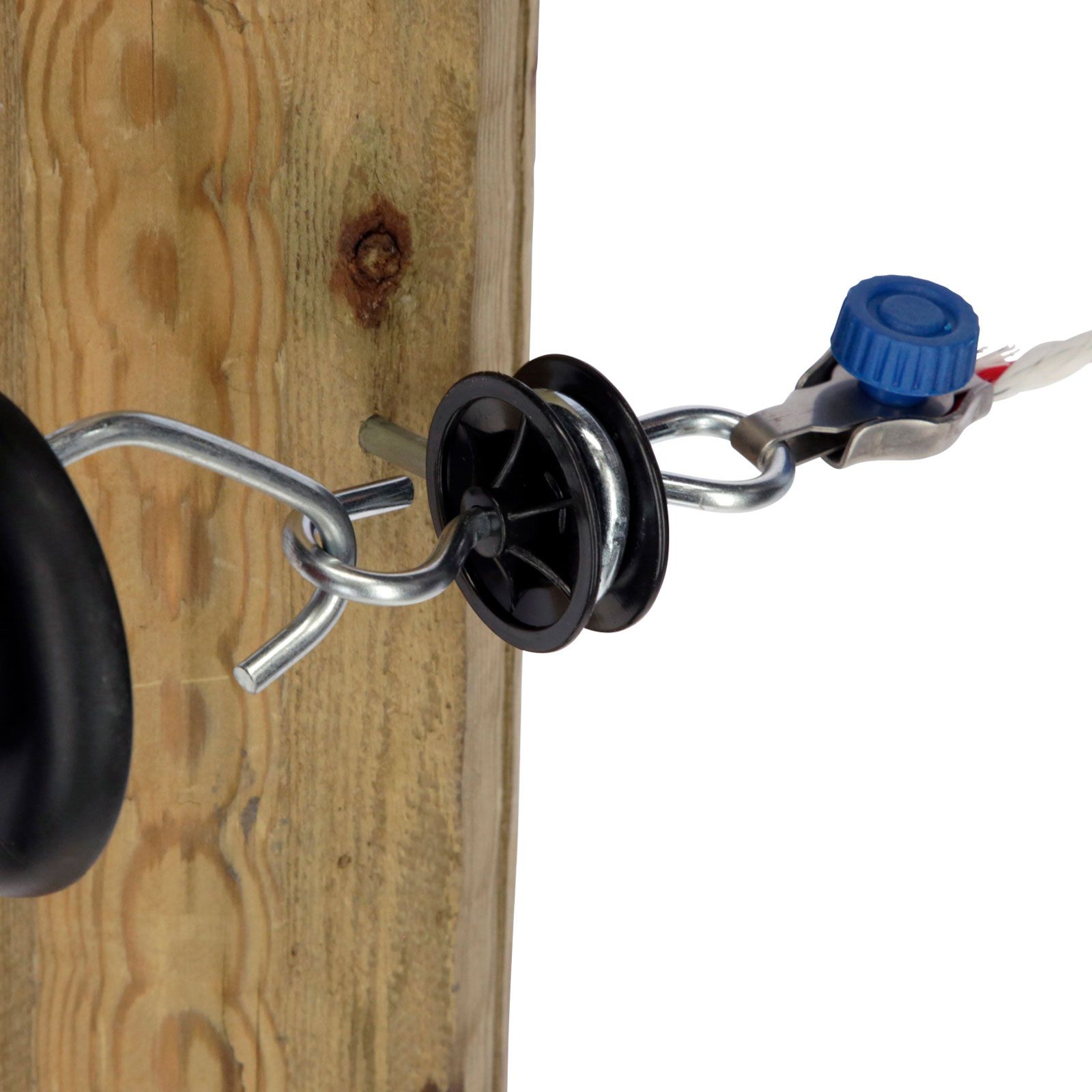 AKO Premium Seil-/Litzenverbinder Weidezaun, 4er-Set Edelstahl, Detailansicht, Anschluss