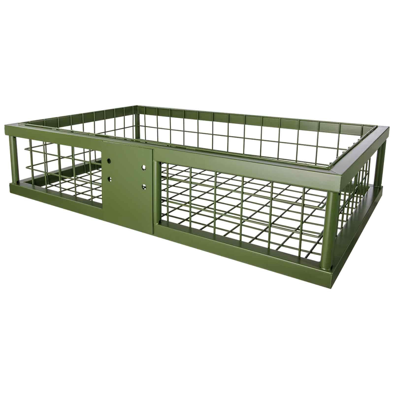 Portapacchi verniciato 89x58,5x20 cm verde oliva senza attacco