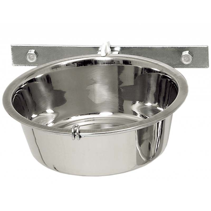Bowl holder for walls and kennels incl. 1 bowl