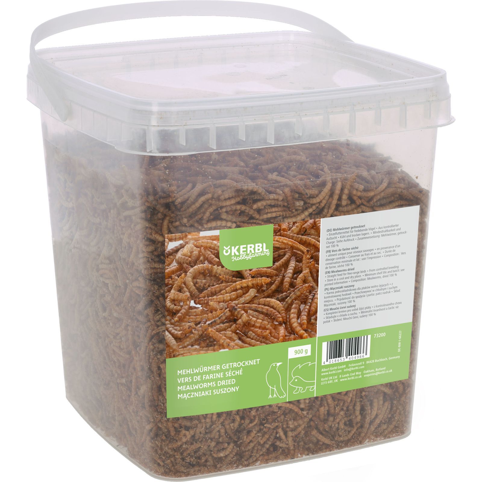 Kerbl Dried Mealworms 900 g for Chickens and Wild Birds