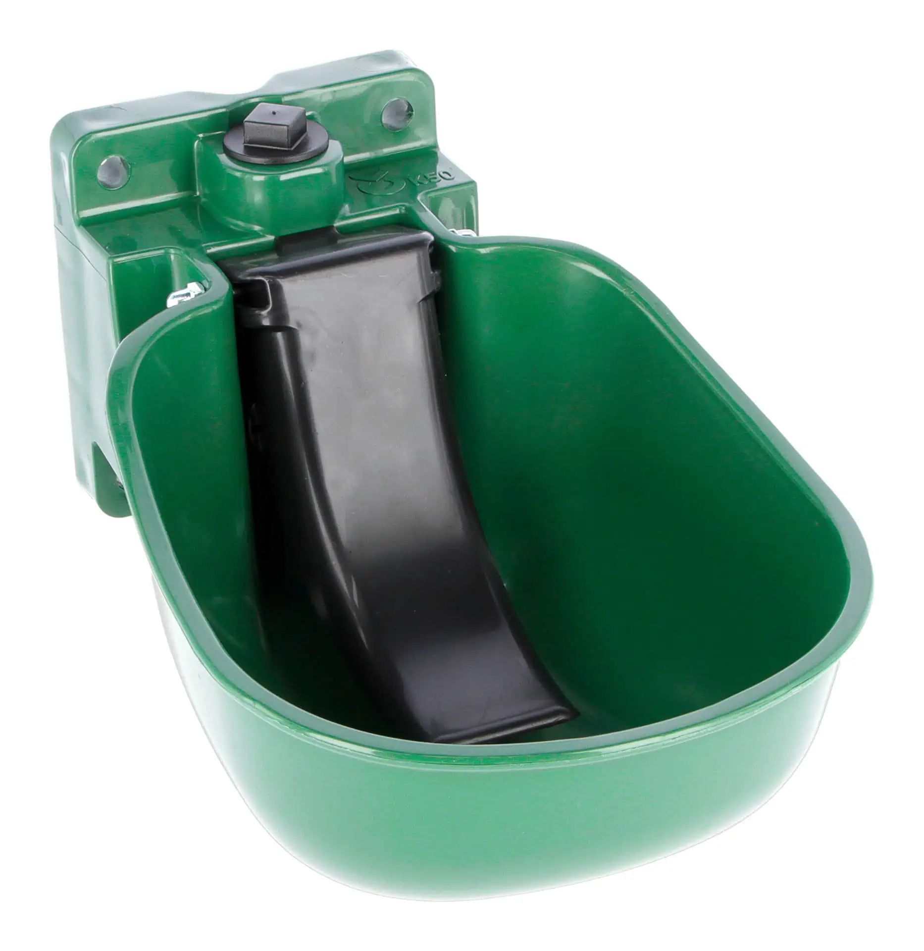 Abreuvoir en plastique Kerbl K50 avec languette verrouillable, olive
