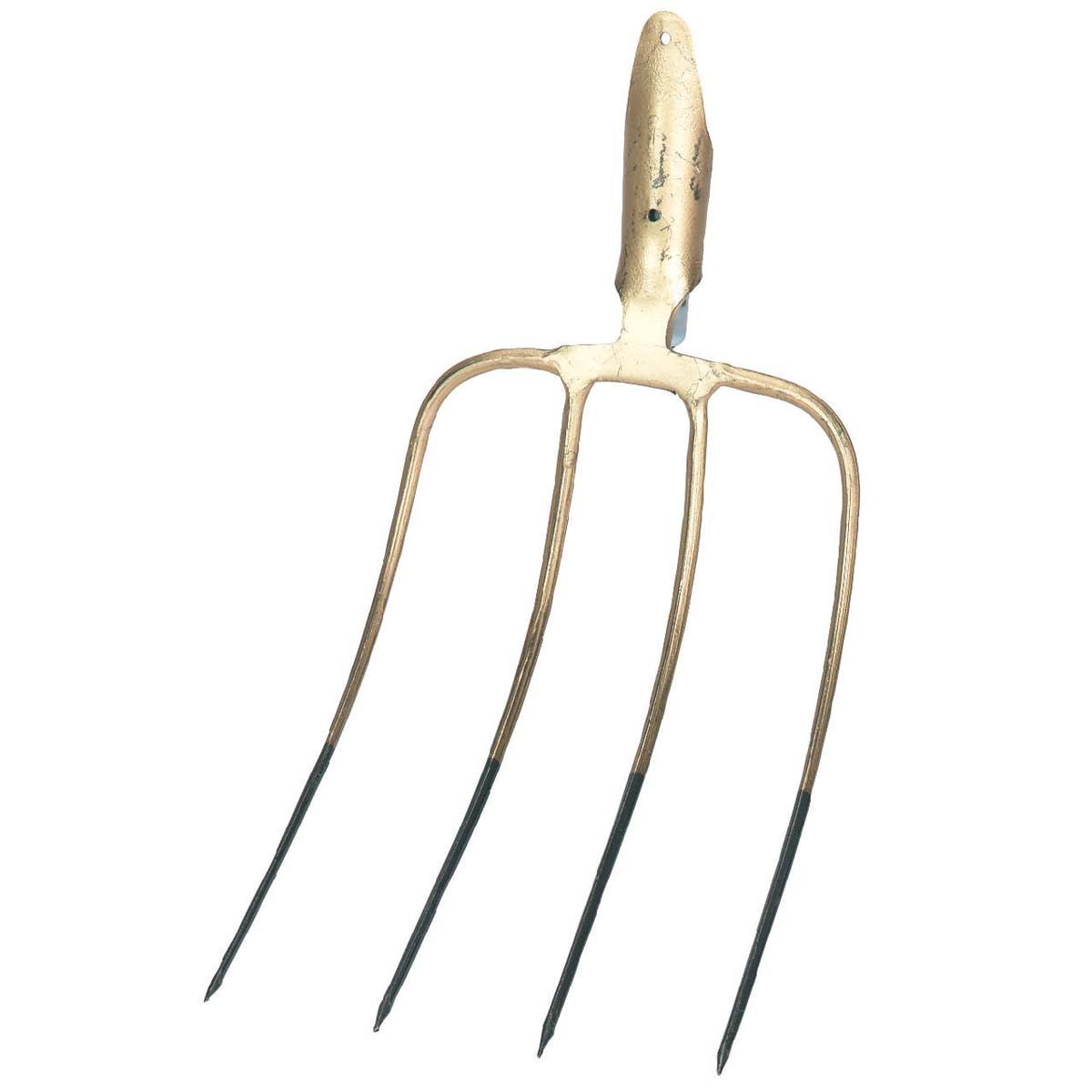 Forca per letame a 4 denti in acciaio senza manico 31 x 23 cm