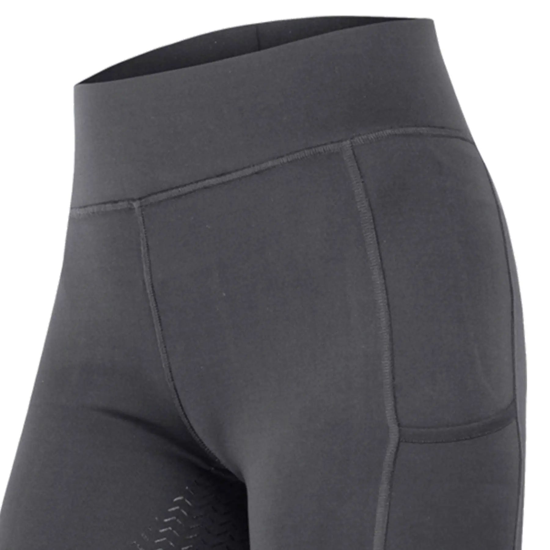 ELT Legging équitation Ella Glam, fond silicone, femme & enfant, asphalte D38