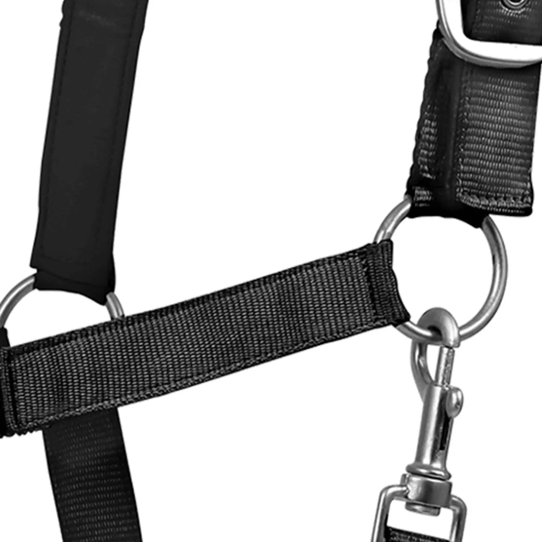 Waldhausen Perlonhalfter Satin, weich unterlegt & verstellbar, schwarz, X-FULL