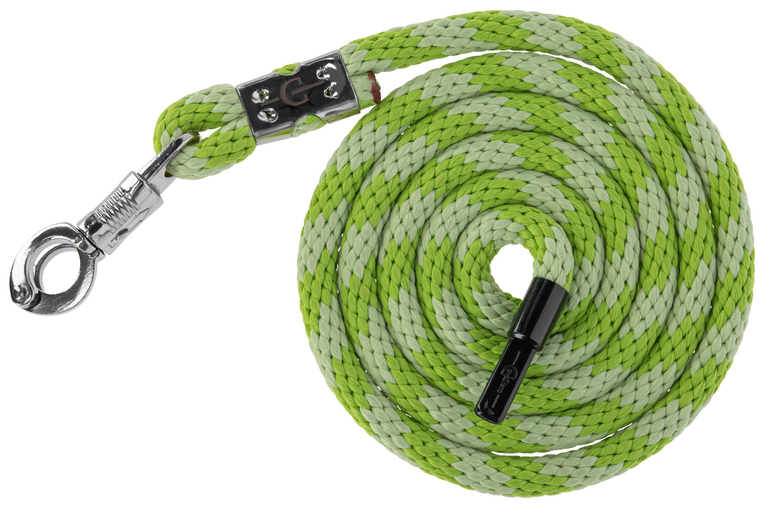 leash, rope, green, two-tone, clasp
