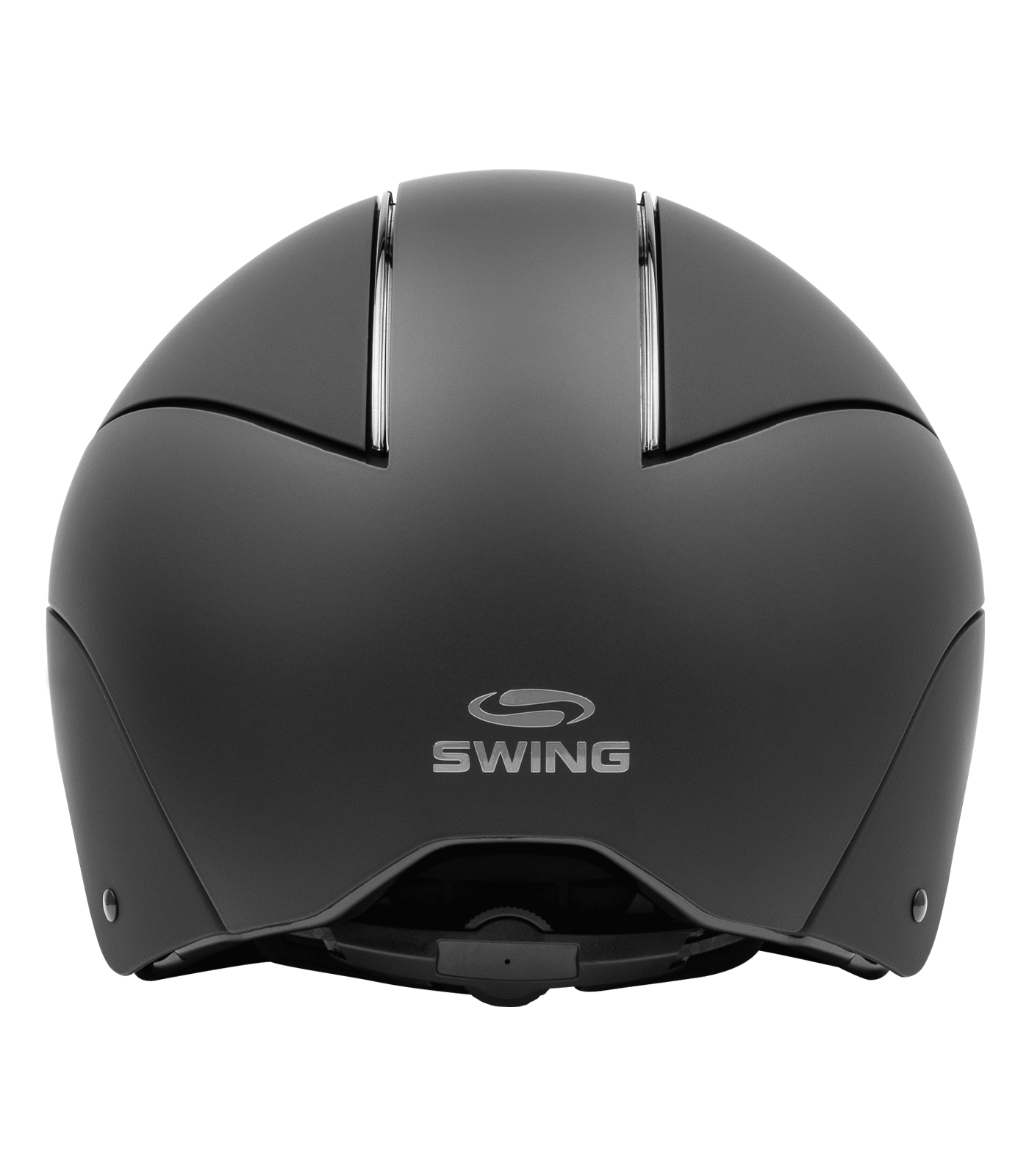 SWING Casque équitation H24 Chrome, noir mat, réglable, vue arrière
