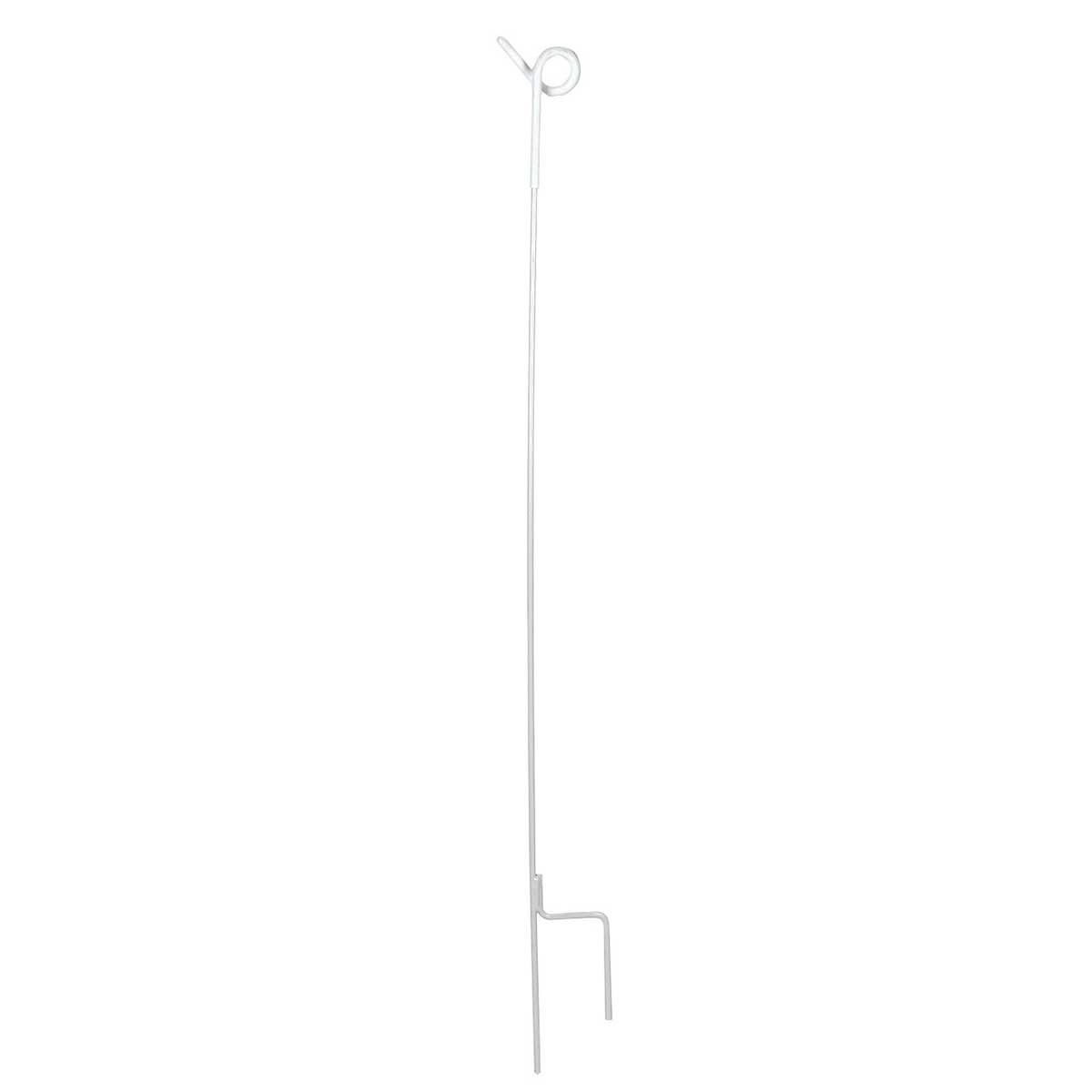 10x Ösen Metallpfahl 105 cm 7 mm, weiß