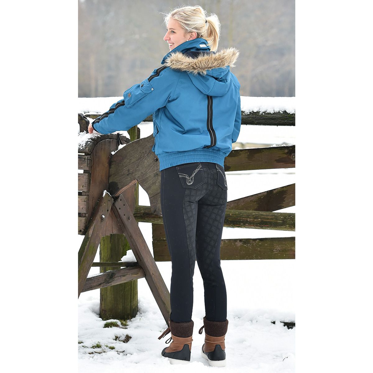 BUSSE Reithose SOFTSHELL-TEENS II Winterreithose, Kinder, Rückansicht