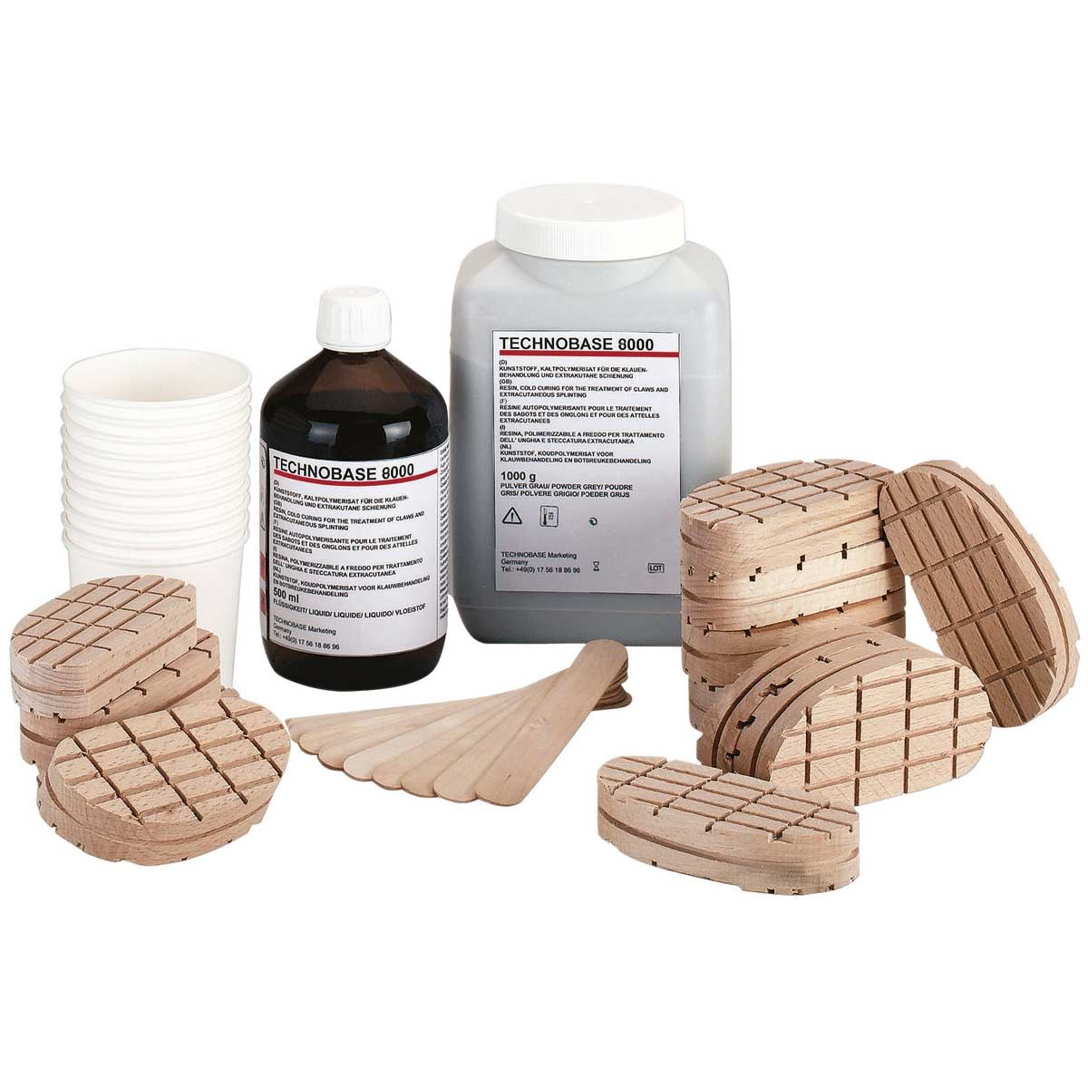Technobase 8000 materiale plastico per medicina veterinaria - Assortimento da 4