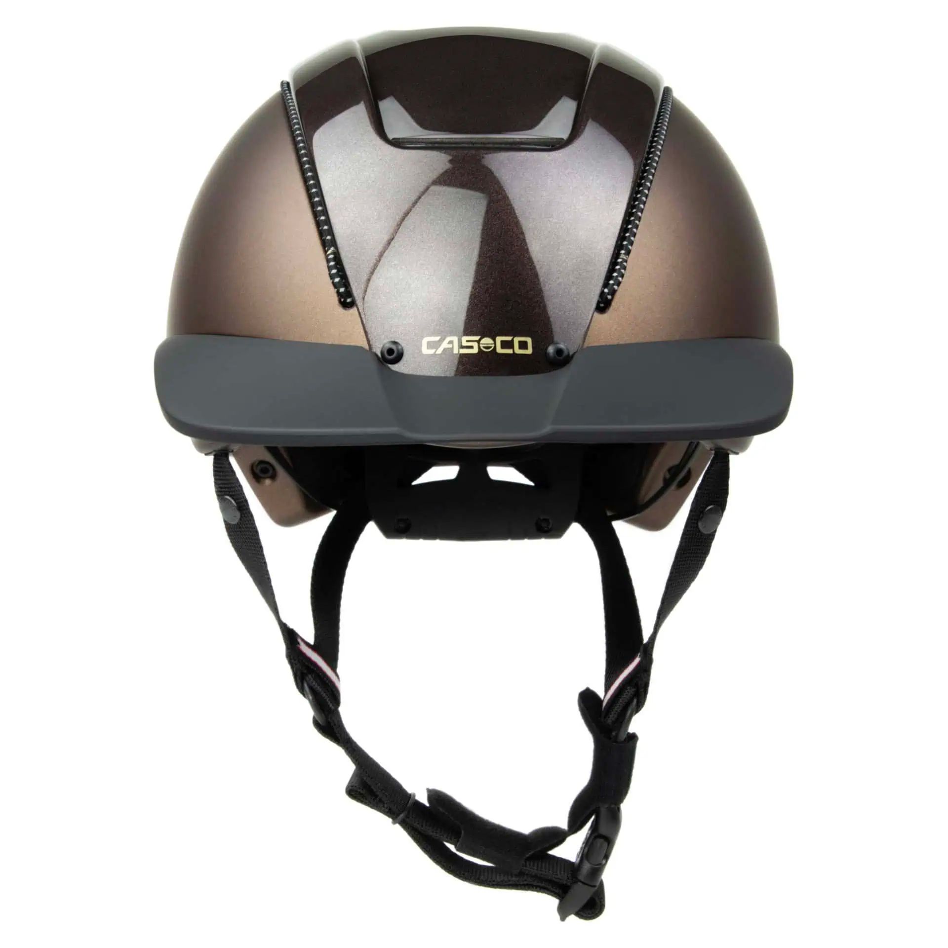 Casco Reithelm DUELL, sportliche Reitkappe mit breitem Visier, Vorderansicht