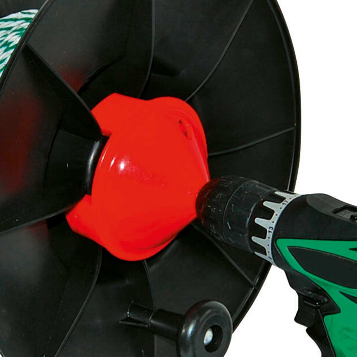 Kerbl Easy-Drill Aufrolladapter für Haspel Weidezaun, Detailansicht