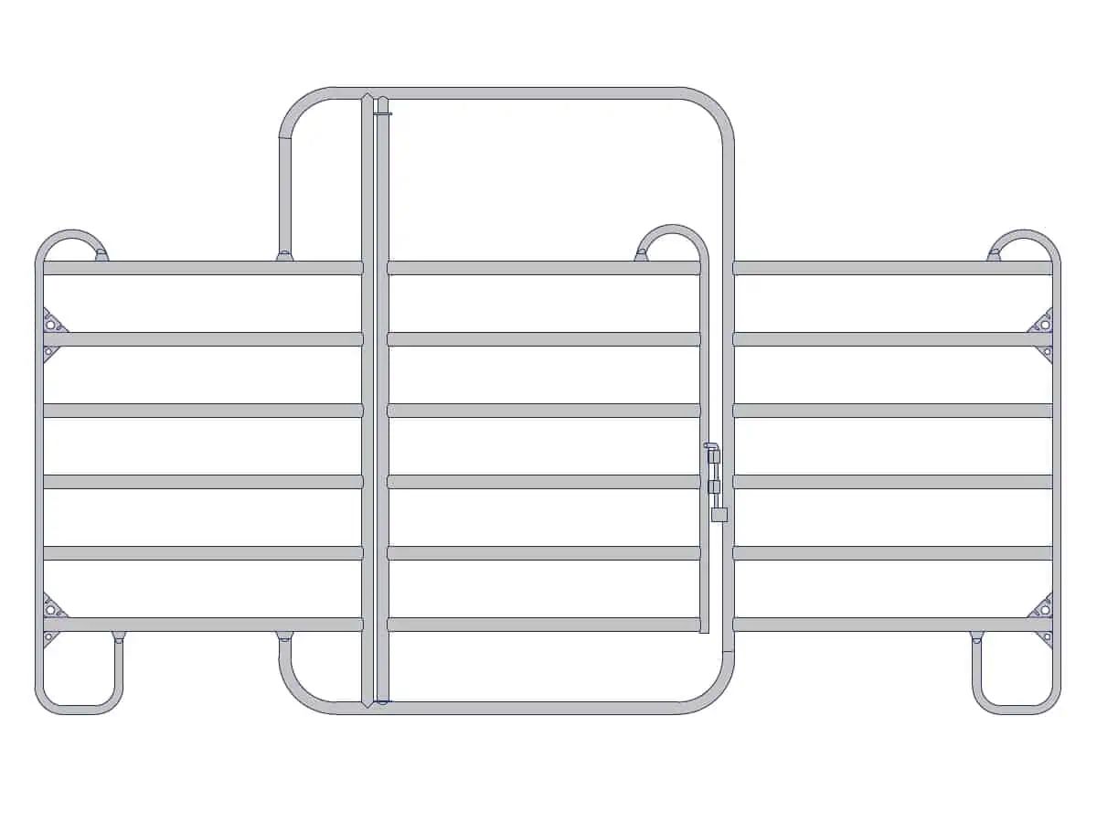 Torelement für Weideunterstand Panel mit Tor 2,2 m