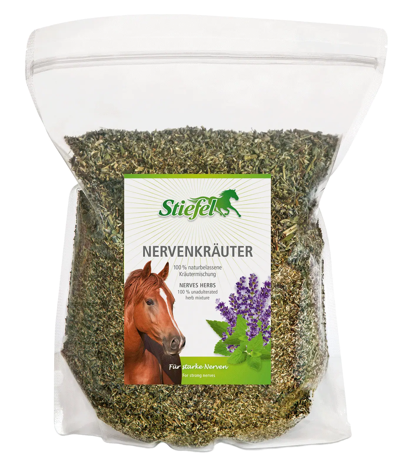 Stiefel Nerve Herbs Horse, Herbal Mix for Stressful Situations 1kg, packaging