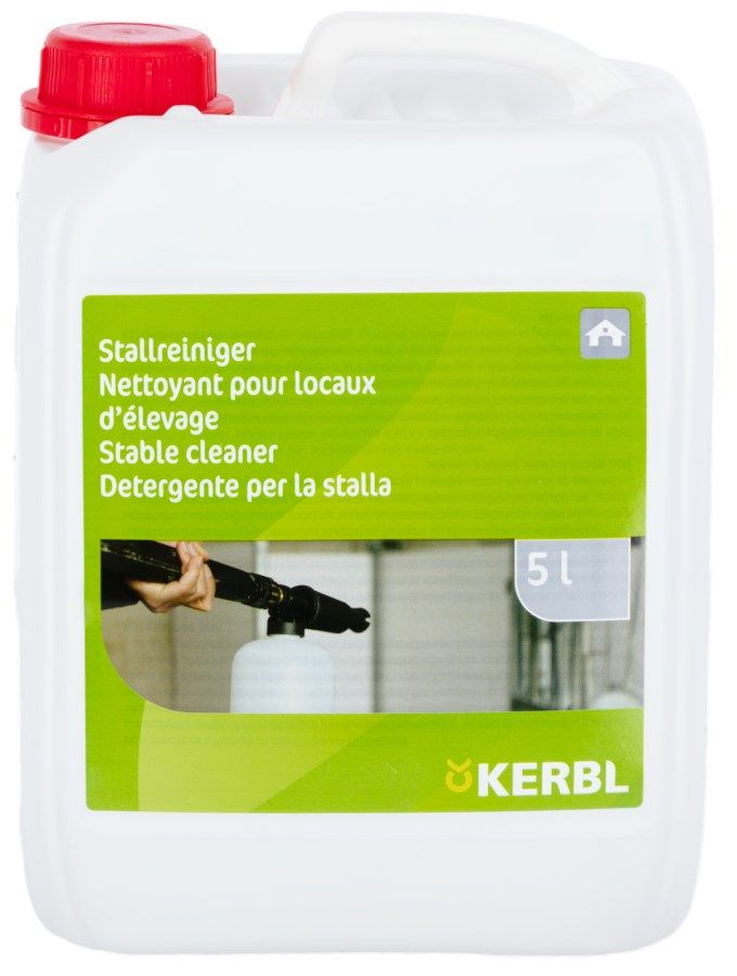 Kerbl Detergente per stalle, concentrato alcalino intensivo, 5 L, in uso