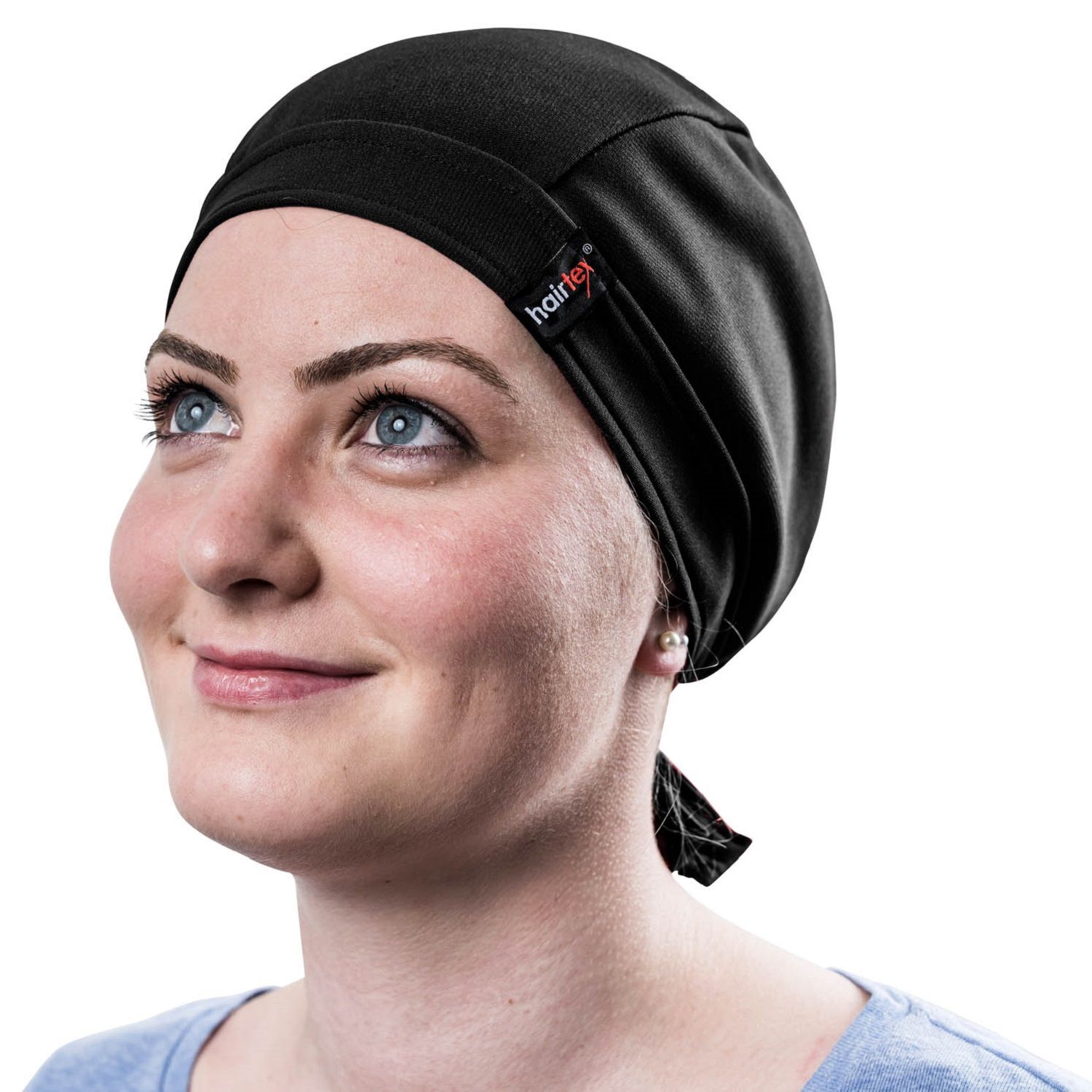 hairtex istálló sapka szalagokkal, fekete, S