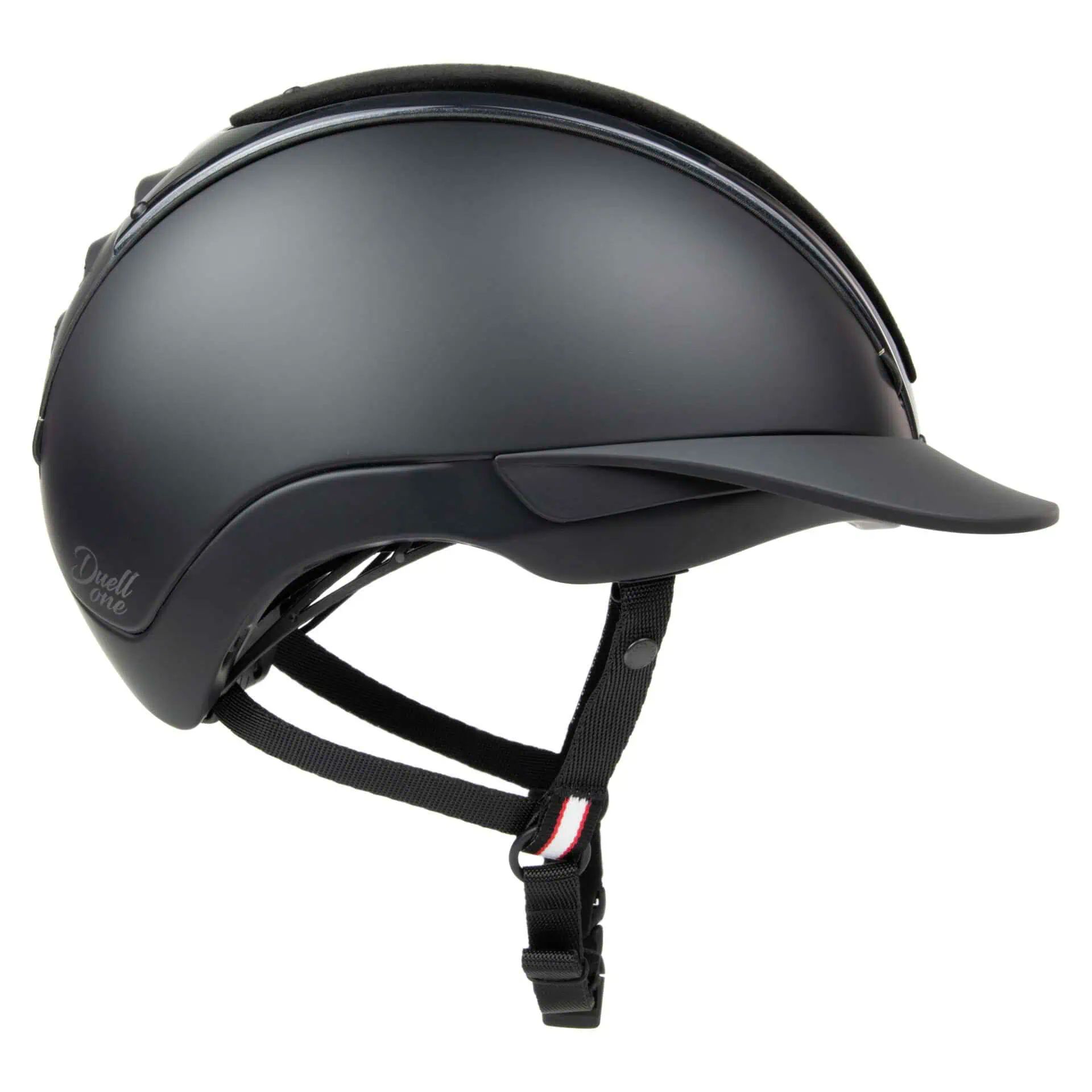 Casco da equitazione Casco DUELL one, edizione speciale visiera larga, vista laterale