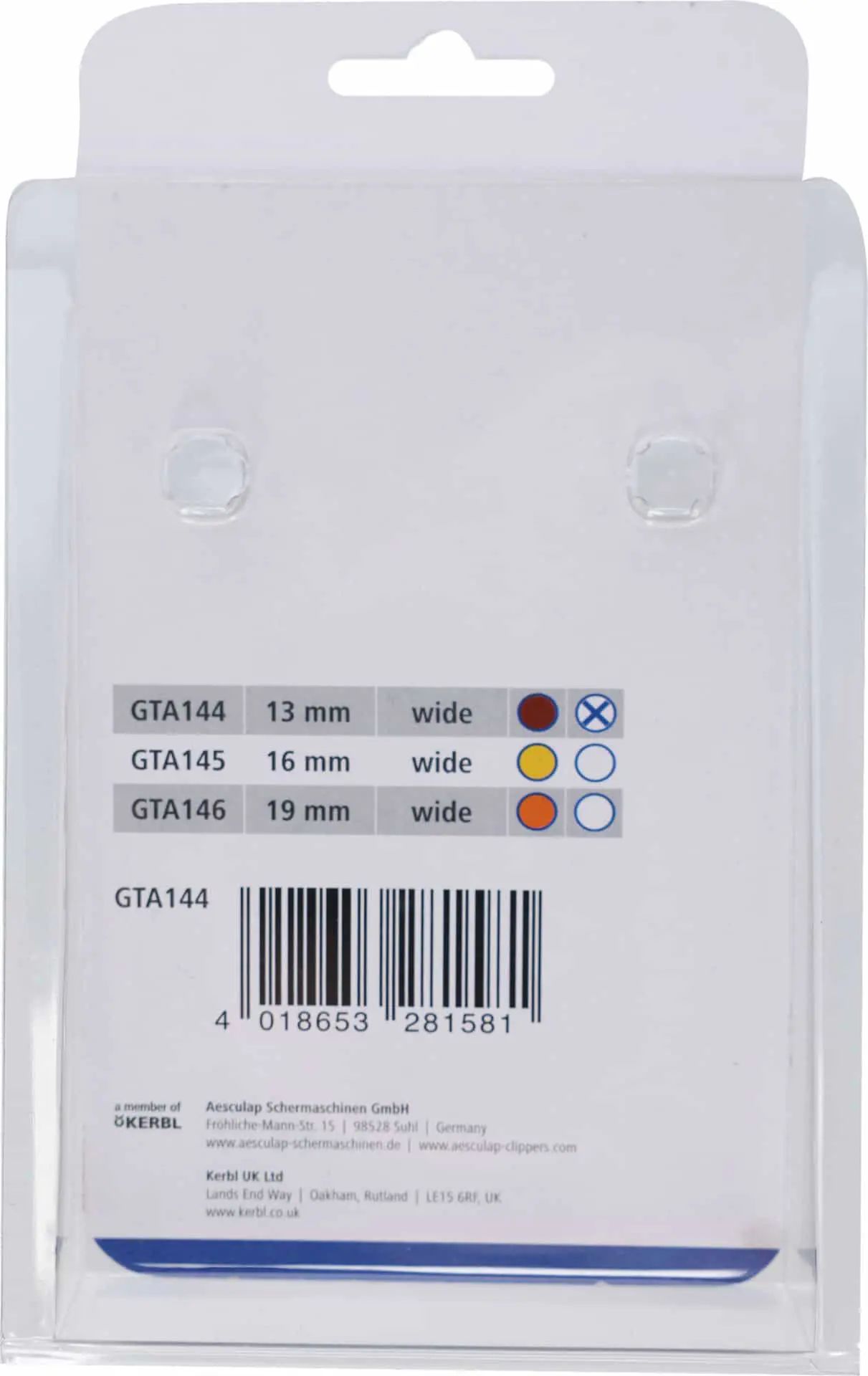 Peigne à clipser Aesculap SnapOn, dents en acier inoxydable, 13 mm large