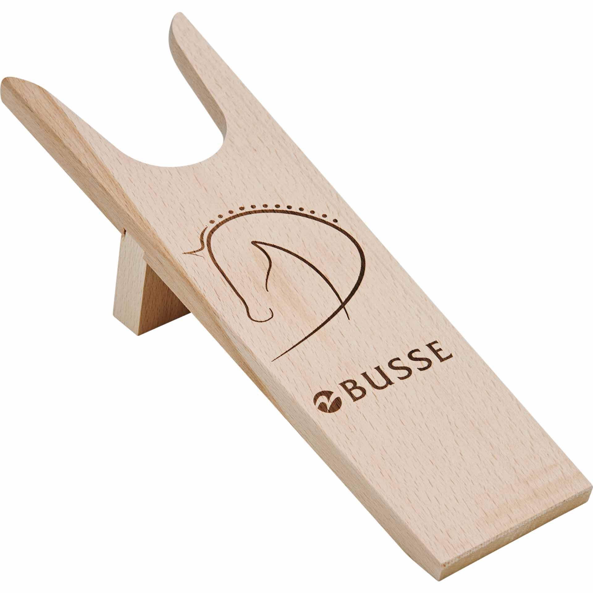 BUSSE Boot Jack MOTIV Wooden Boot Remover with Horse Head Design