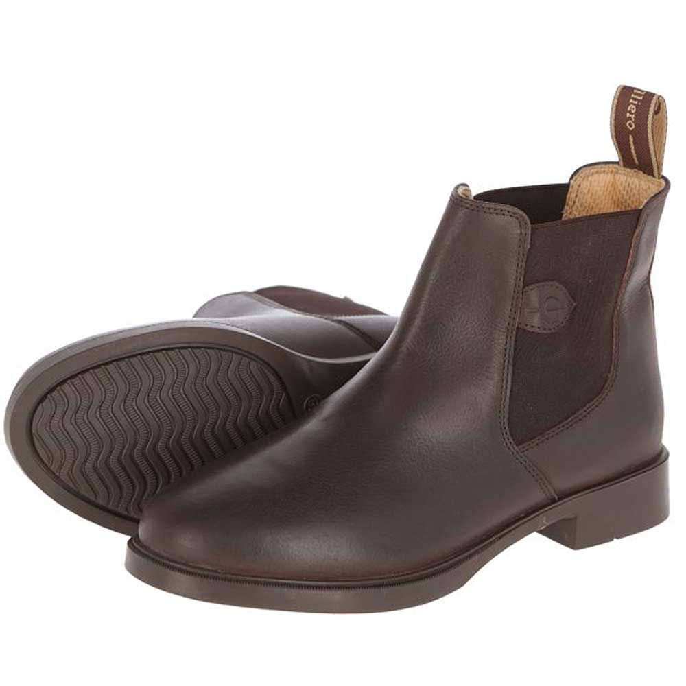 Riding Half-Boot Leather Classic dark brown 36