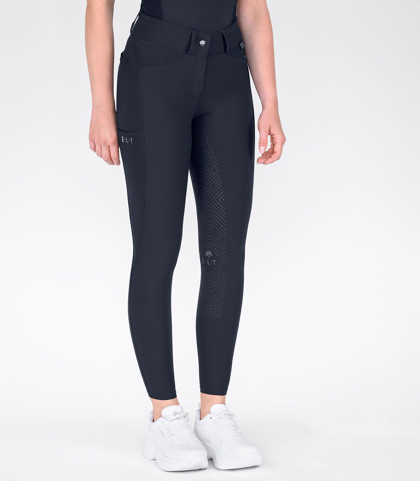 ELT Reithose Comfort Ride Silikon Damen, Vollbesatz, tiefblau