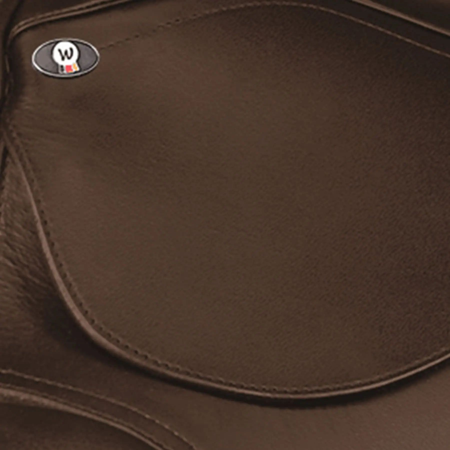Waldhausen Selle mixte Comfort en cuir, arçon interchangeable, marron, 17,5" / 44 cm