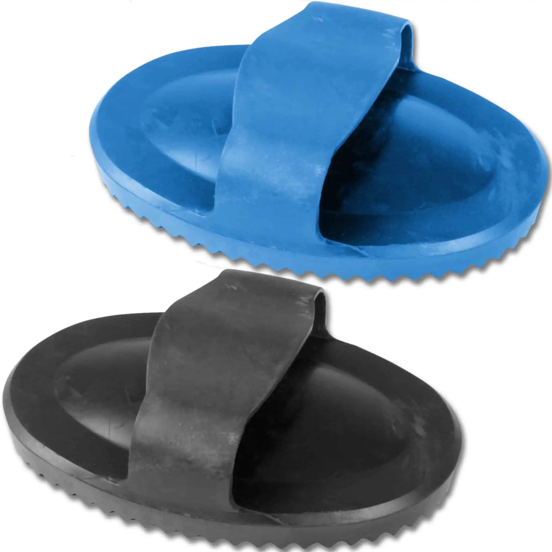Waldhausen Kinder-Gummistriegel, schwarz, Fellpflege für Nachwuchsreiter, Farbvariante